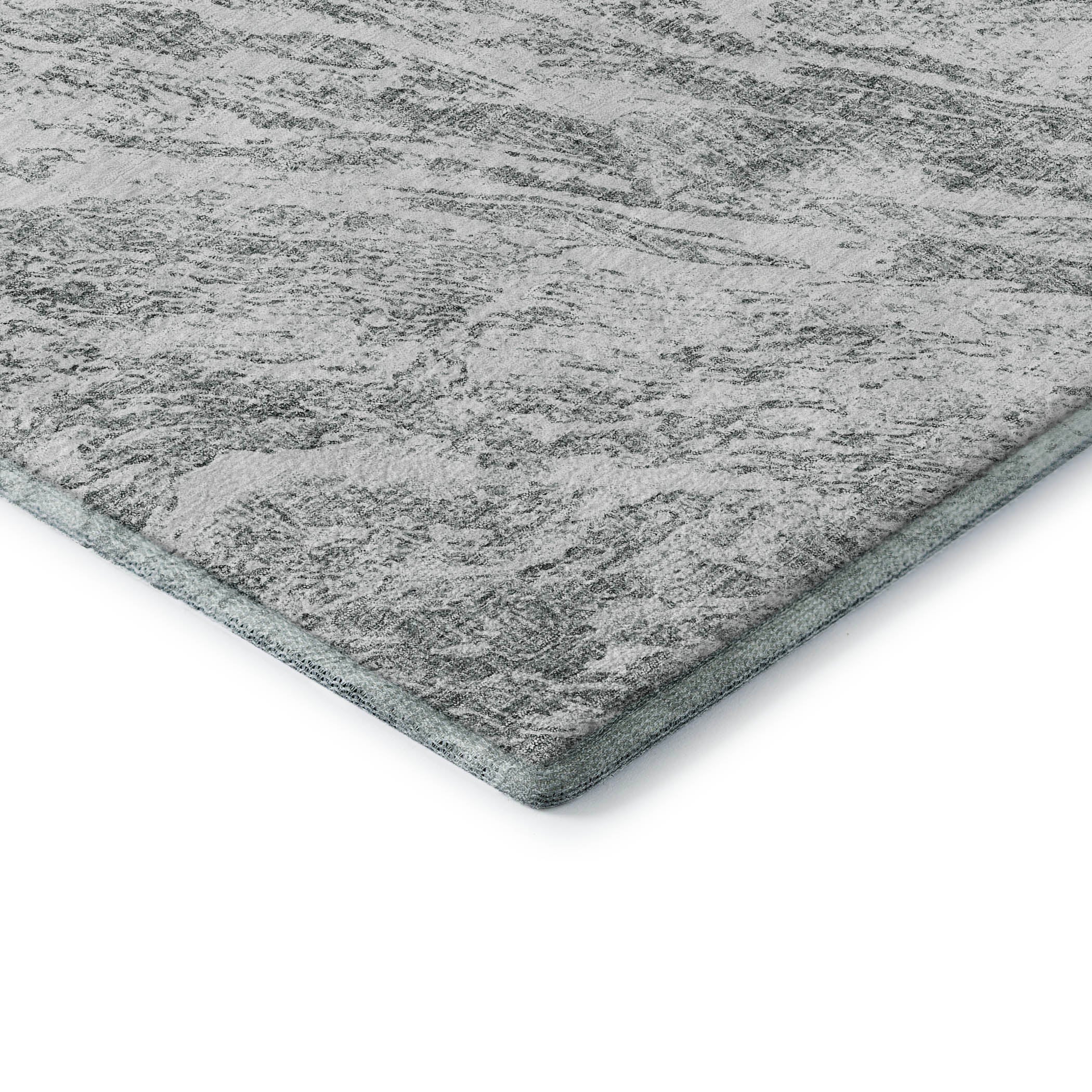 Oaxaca Machine Washable Transitional Gray Rug 1'8" x 2'6" #shape_Rectangle
