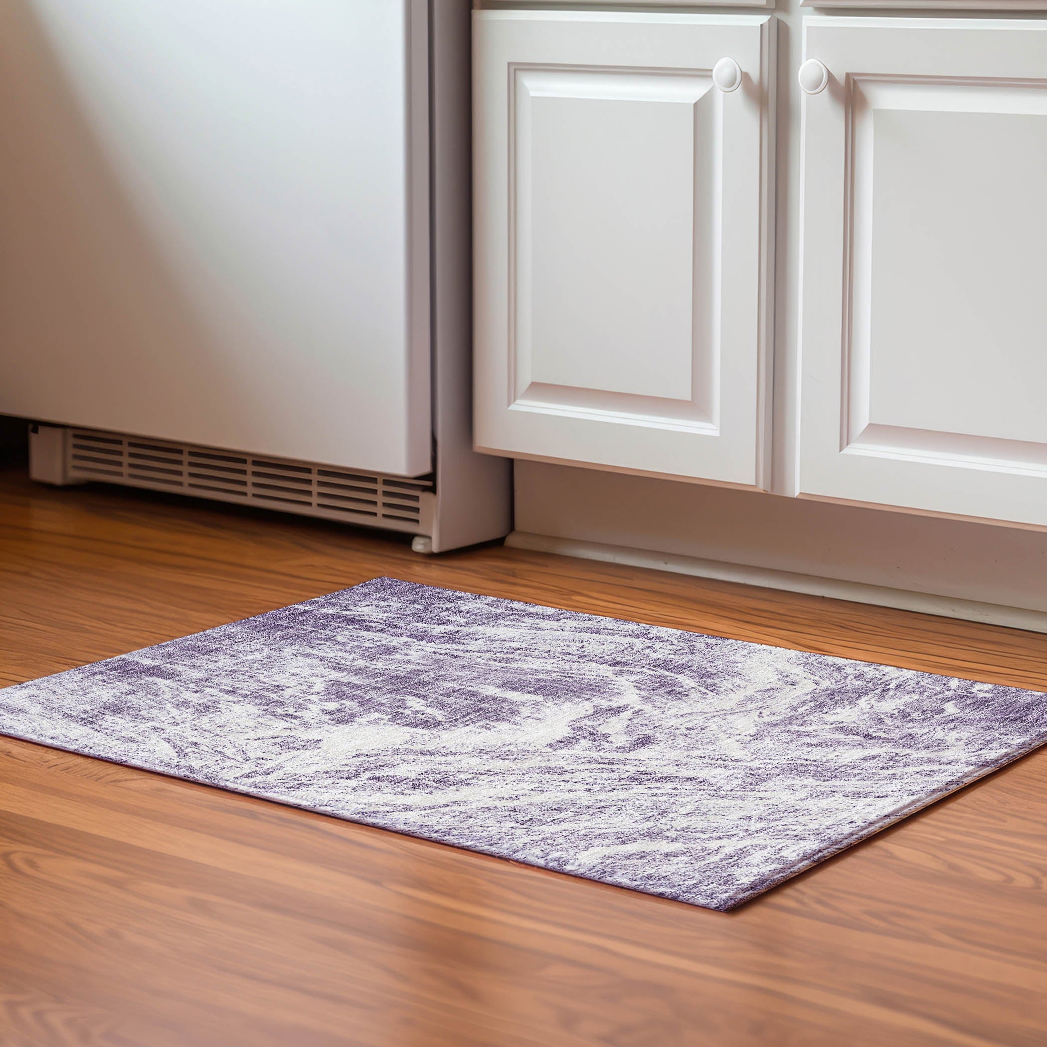 Oaxaca Machine Washable Transitional Purple Rug 1'8" x 2'6" #shape_Rectangle