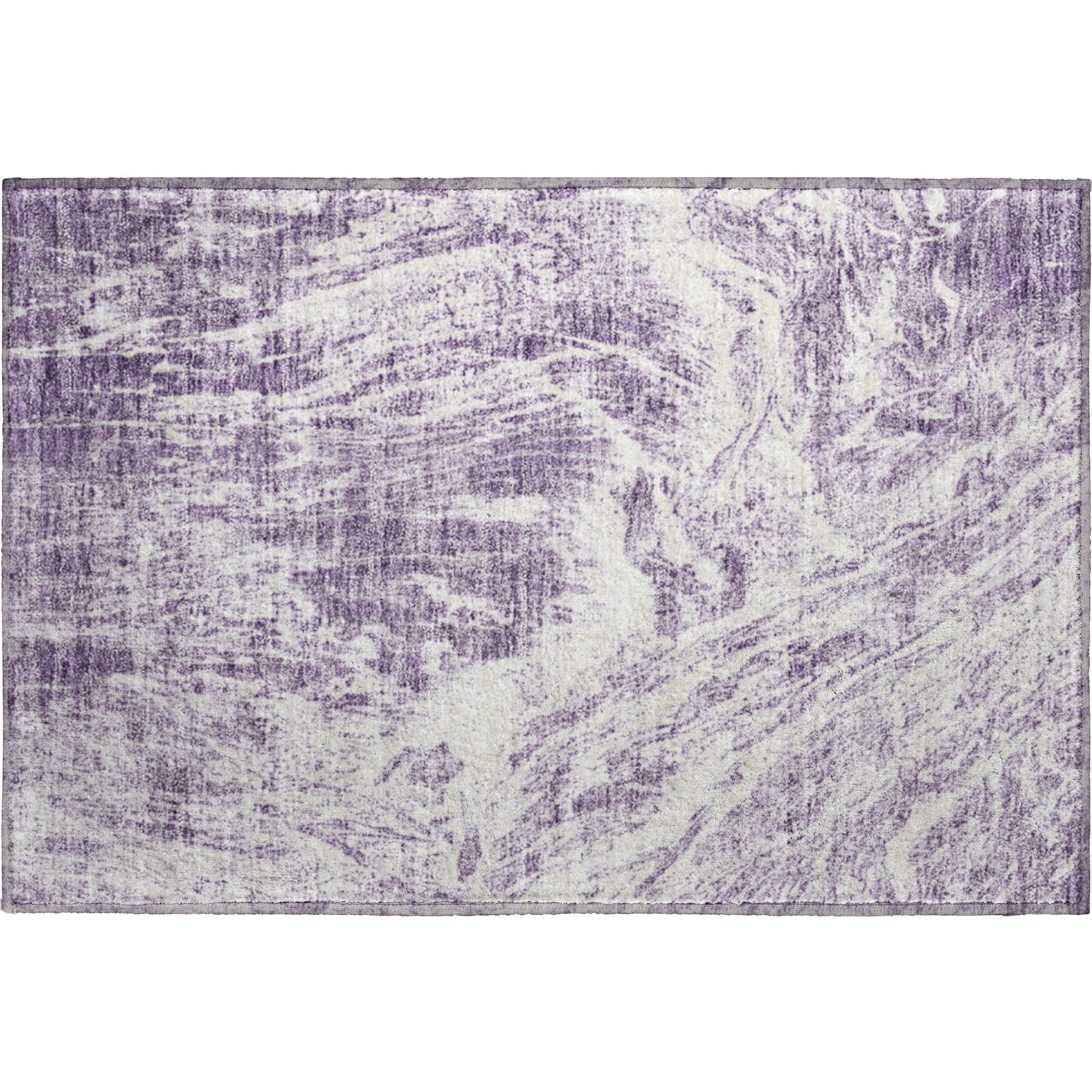 Oaxaca Machine Washable Transitional Purple Rug 1'8" x 2'6" #shape_Rectangle