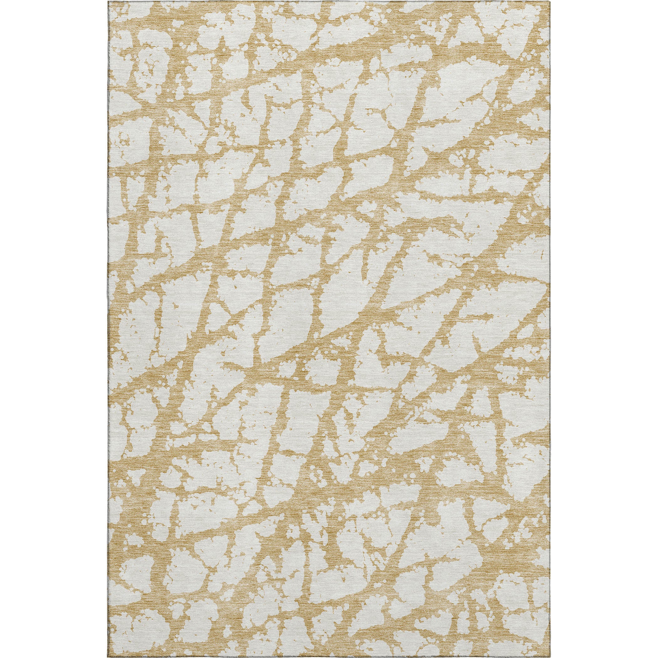 Queenstown Machine Washable Transitional Gold Rug 2'6" x 3'10" #shape_Rectangle