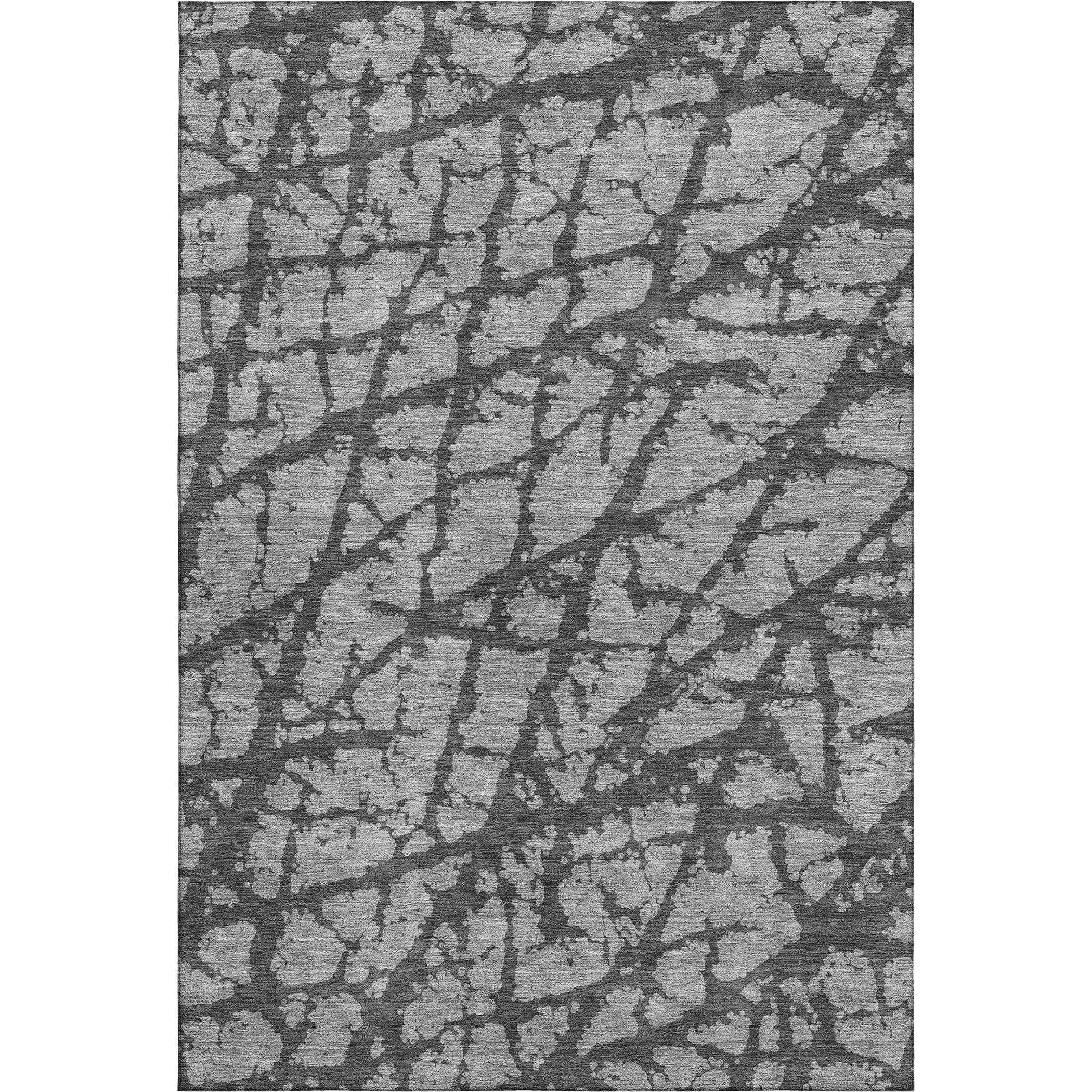 Queenstown Machine Washable Transitional Gray Rug 2'6" x 3'10" #shape_Rectangle