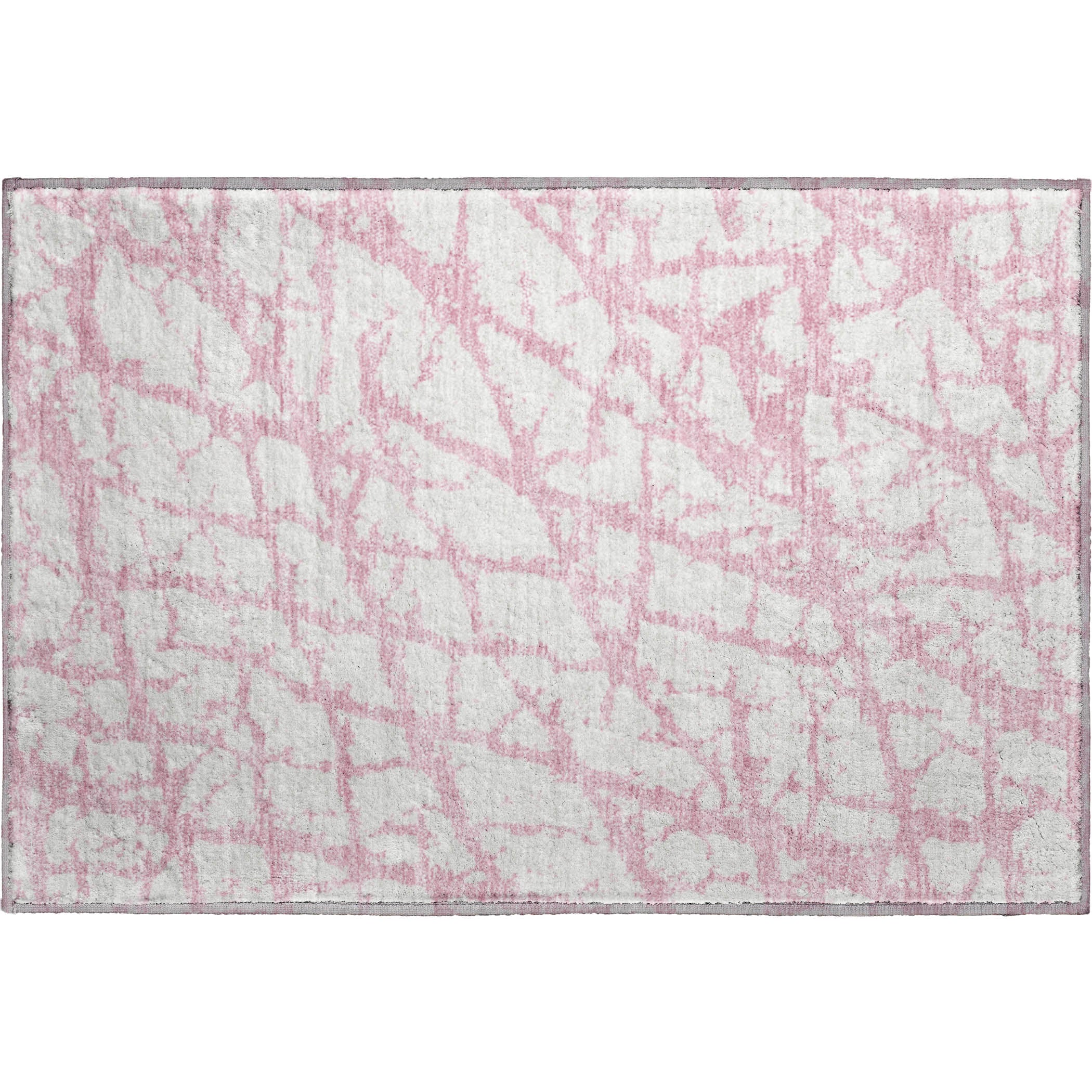 Queenstown Machine Washable Transitional Pink Rug 1'8" x 2'6" #shape_Rectangle