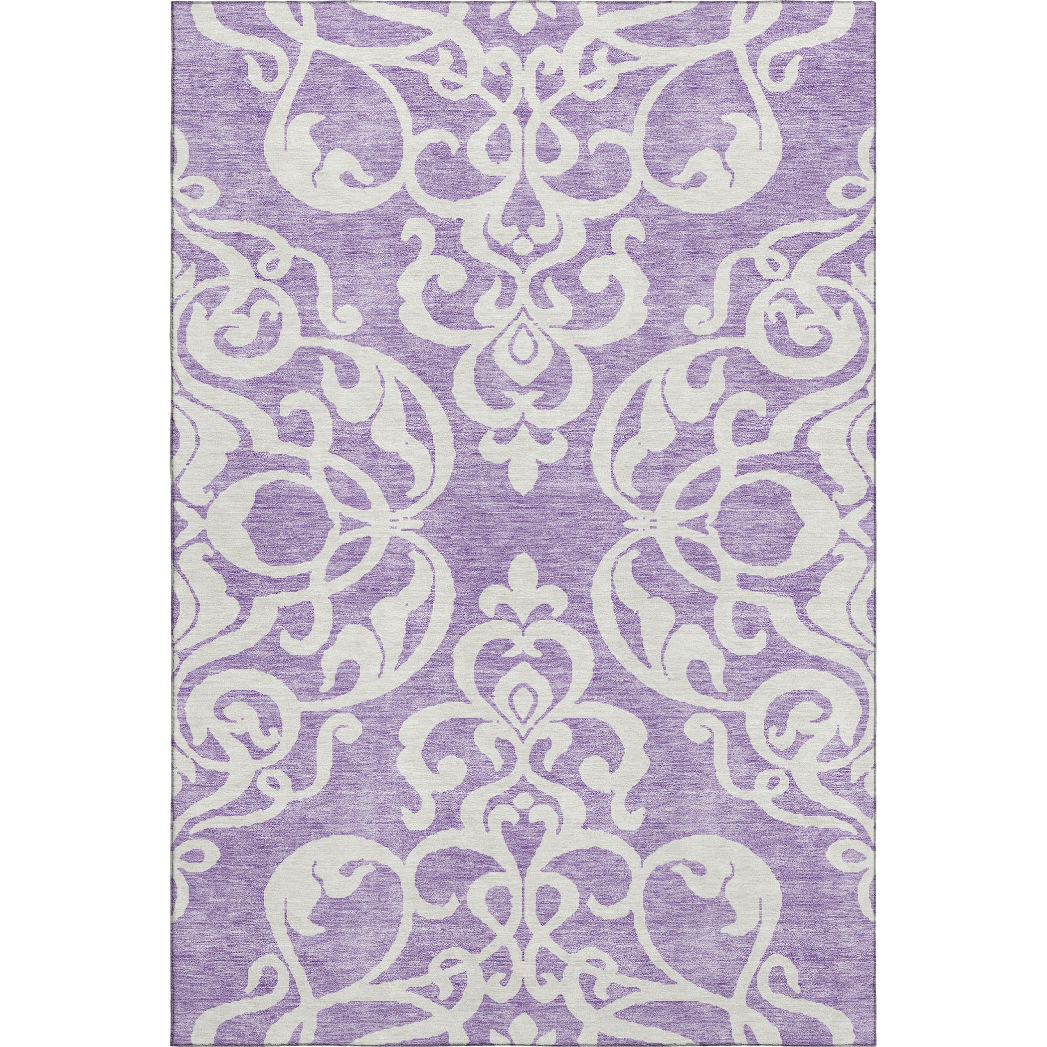 Lisbon Machine Washable Transitional Purple Rug 2'6" x 3'10" #shape_Rectangle