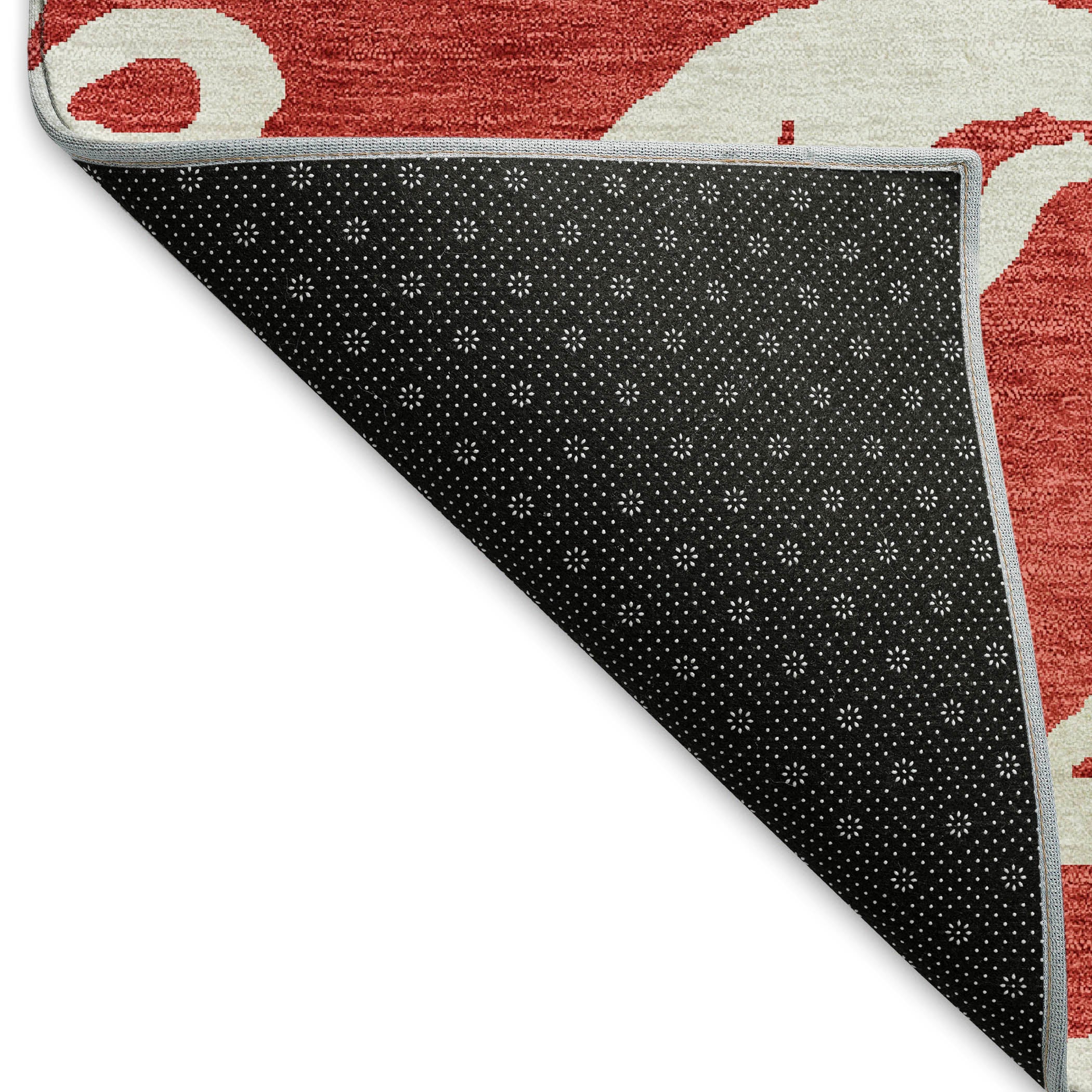 Lisbon Machine Washable Transitional Red Rug 1'8" x 2'6" #shape_Rectangle