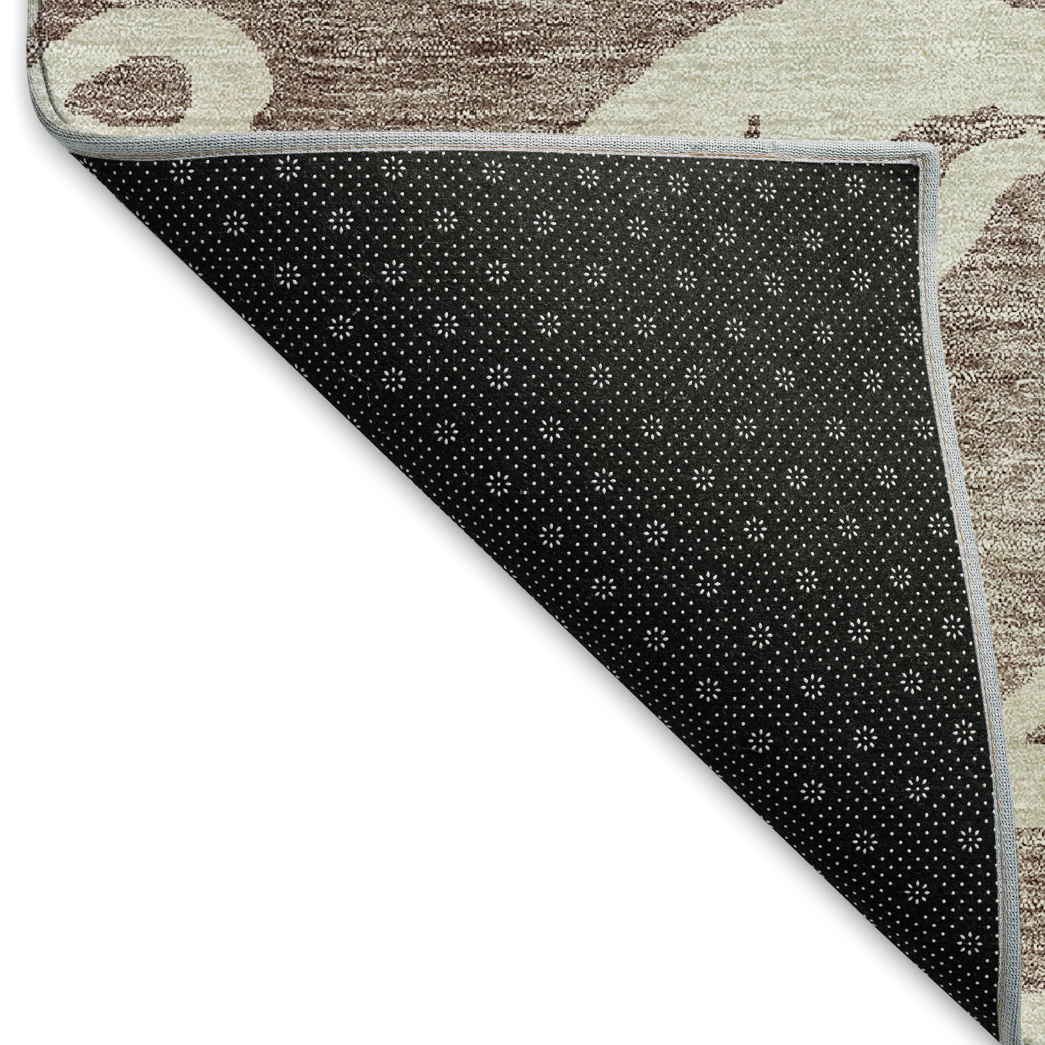 Lisbon Machine Washable Transitional Taupe Brown Rug 1'8" x 2'6" #shape_Rectangle