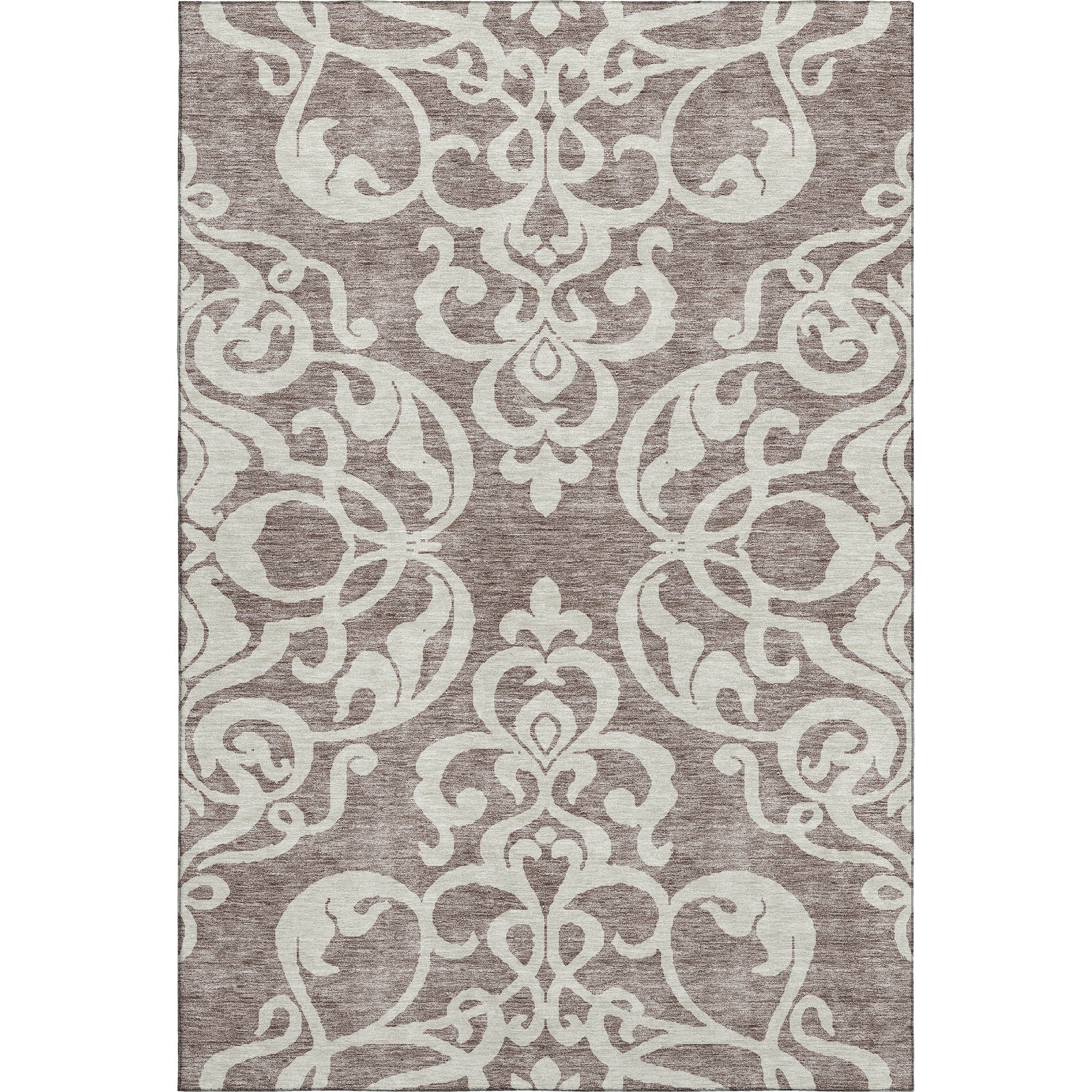 Lisbon Machine Washable Transitional Taupe Brown Rug 2'6" x 3'10" #shape_Rectangle