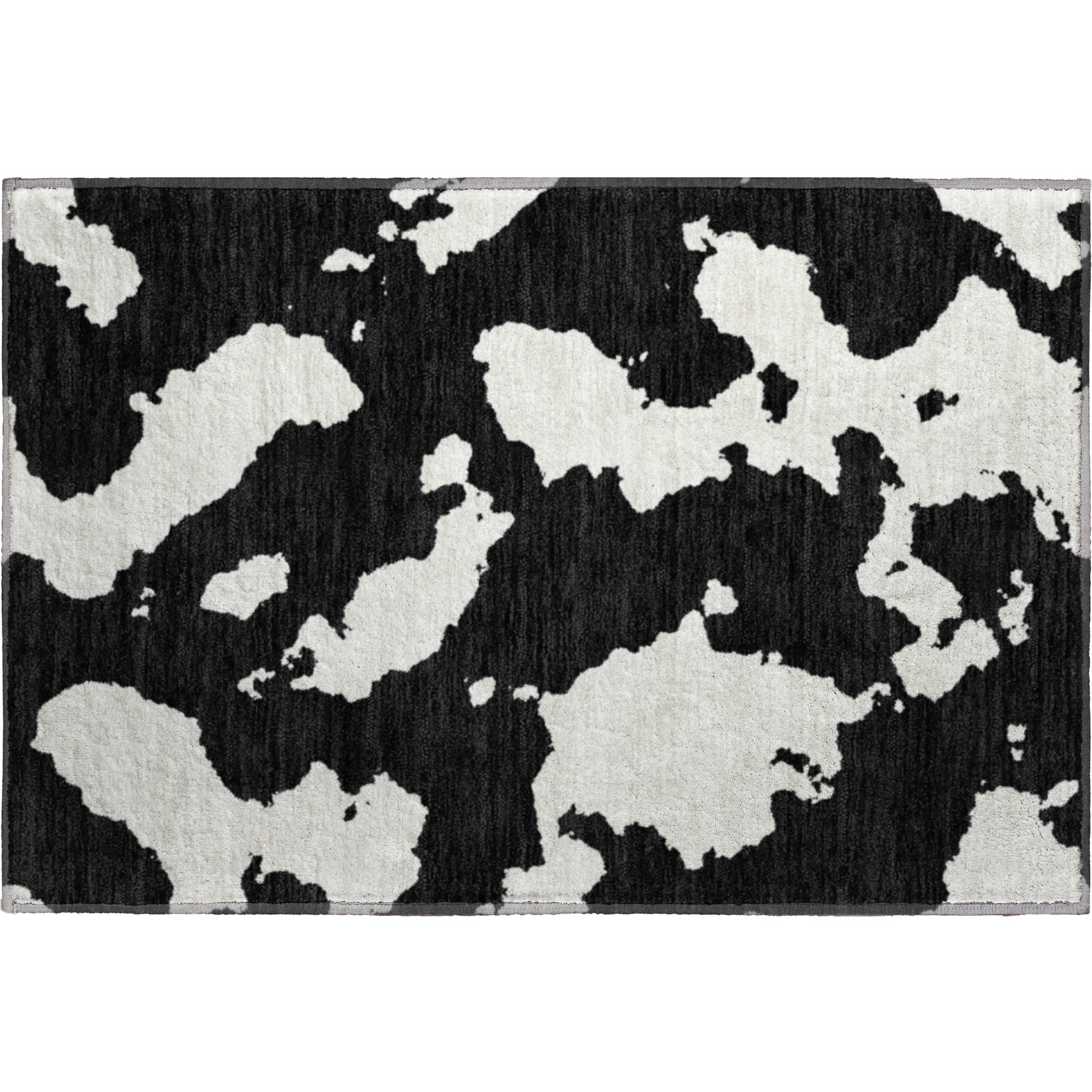 Lima Machine Washable Transitional Black Rug 1'8" x 2'6" #shape_Rectangle