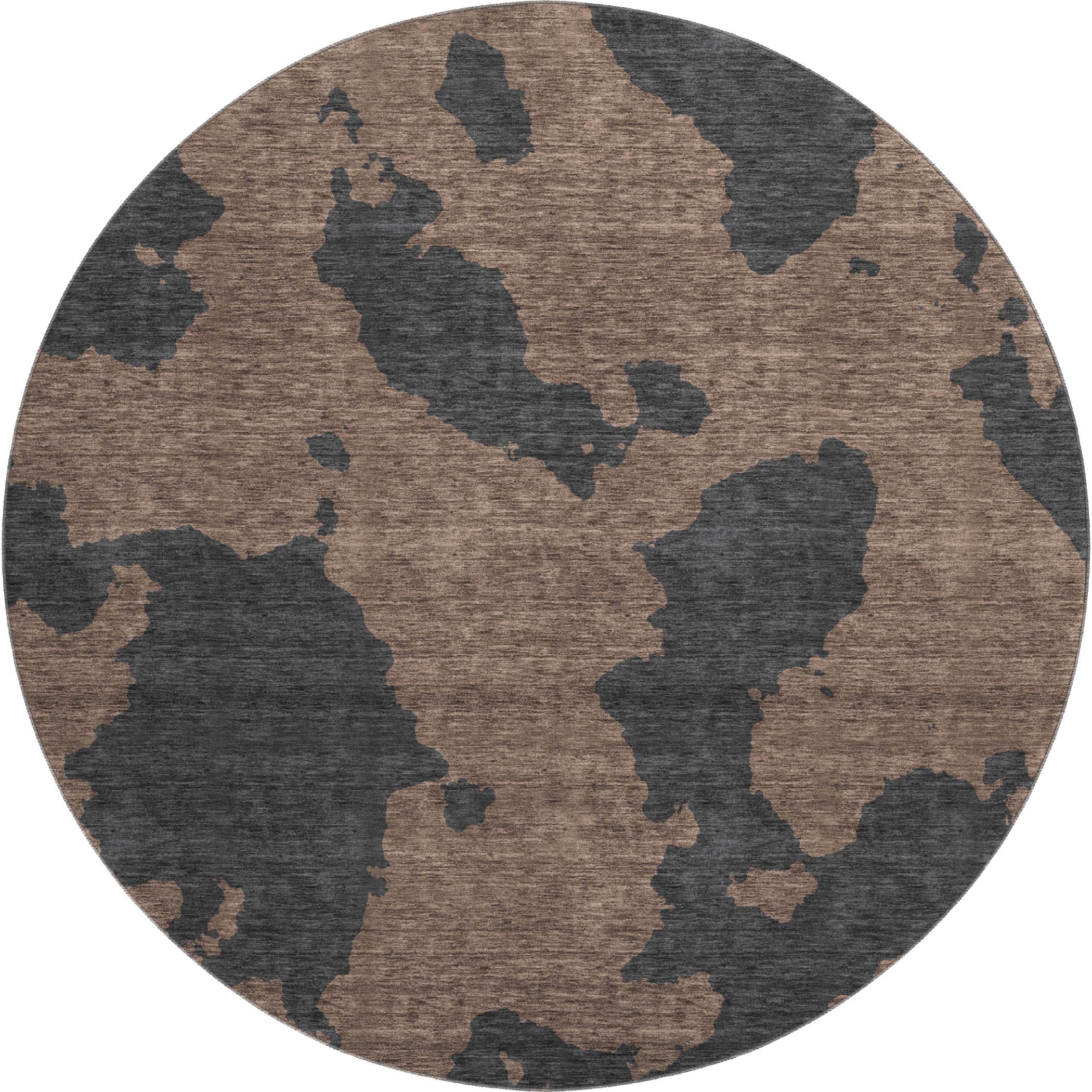 Lima Machine Washable Transitional Chocolate Brown Rug 8' x 8' #shape_Round