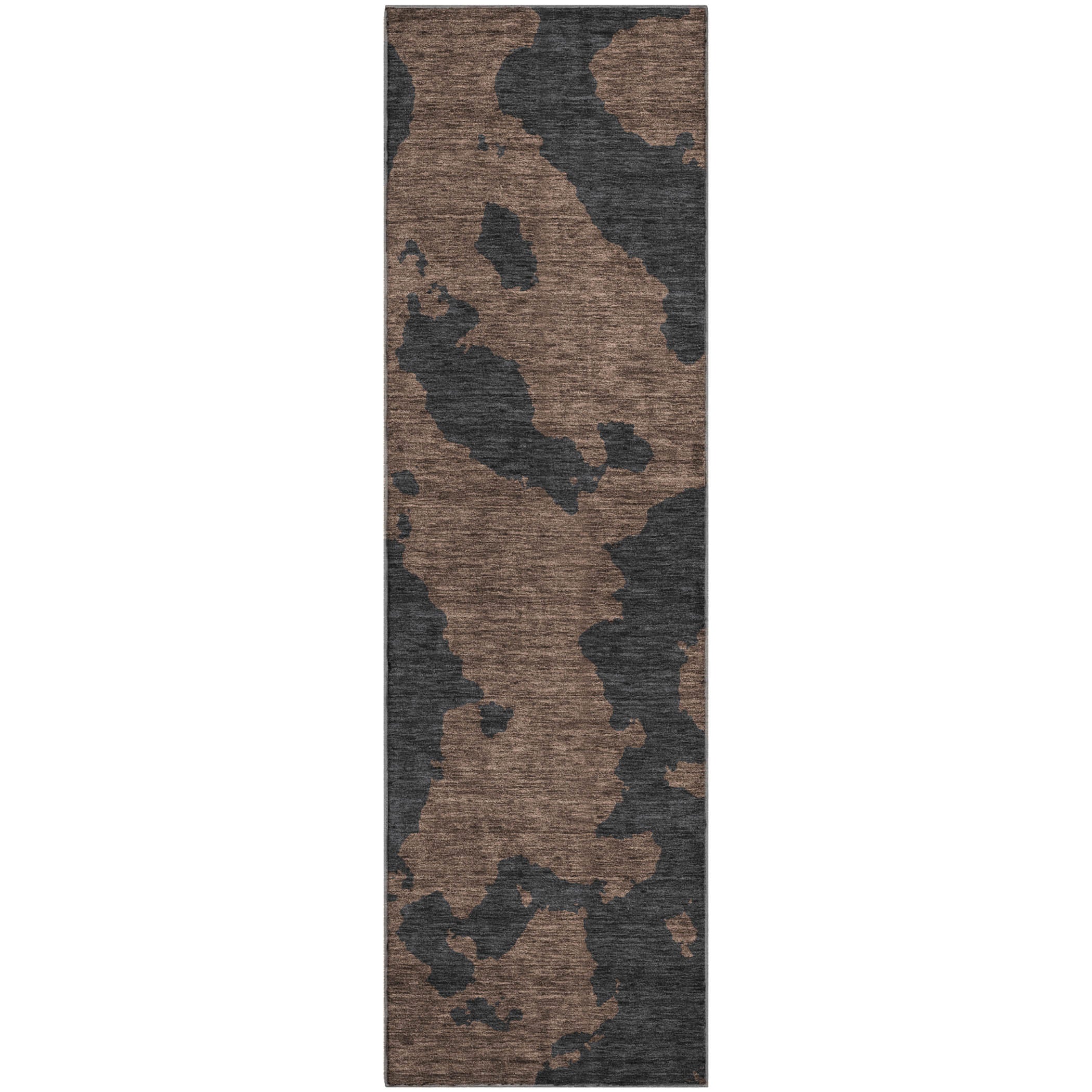 Lima Machine Washable Transitional Chocolate Brown Rug 2'3" x 7'6" #shape_Runner