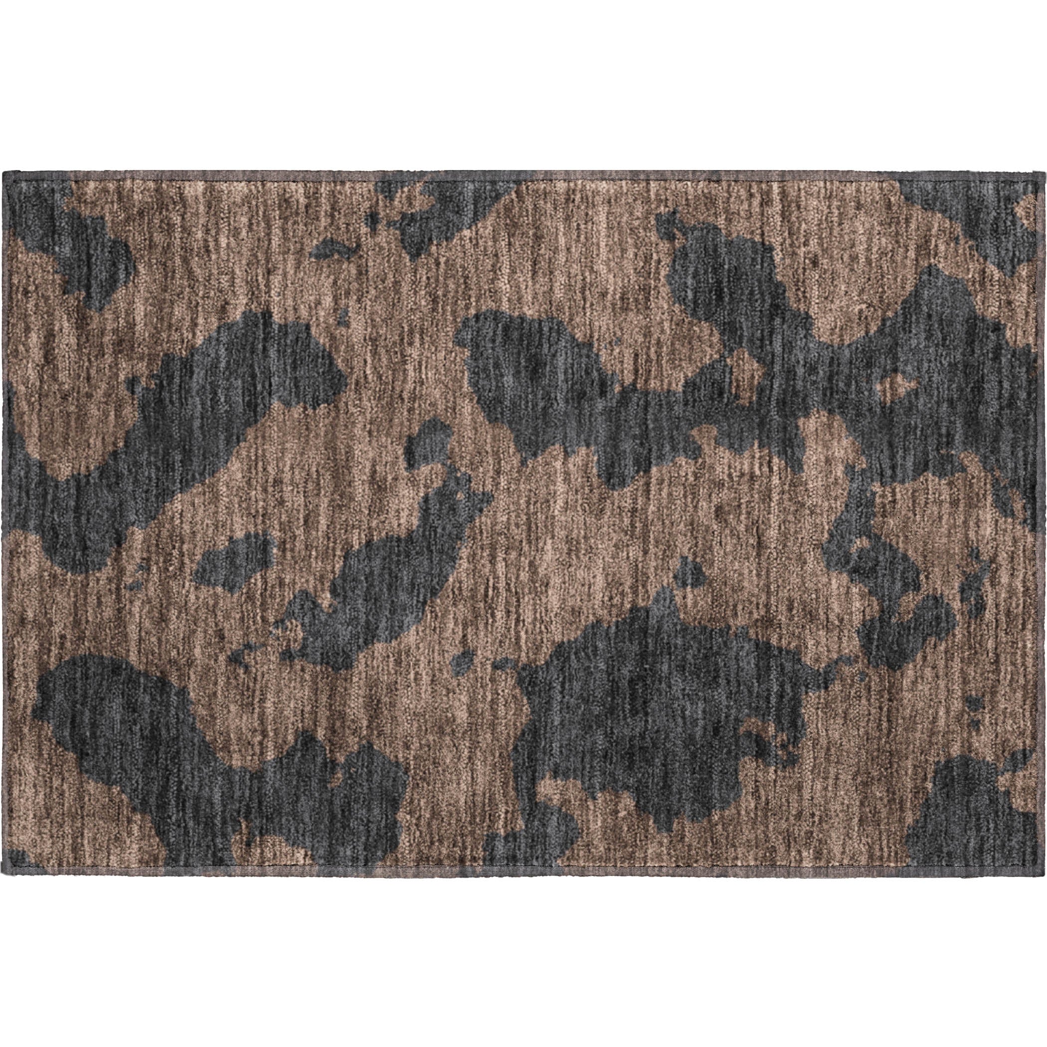 Lima Machine Washable Transitional Chocolate Brown Rug 1'8" x 2'6" #shape_Rectangle