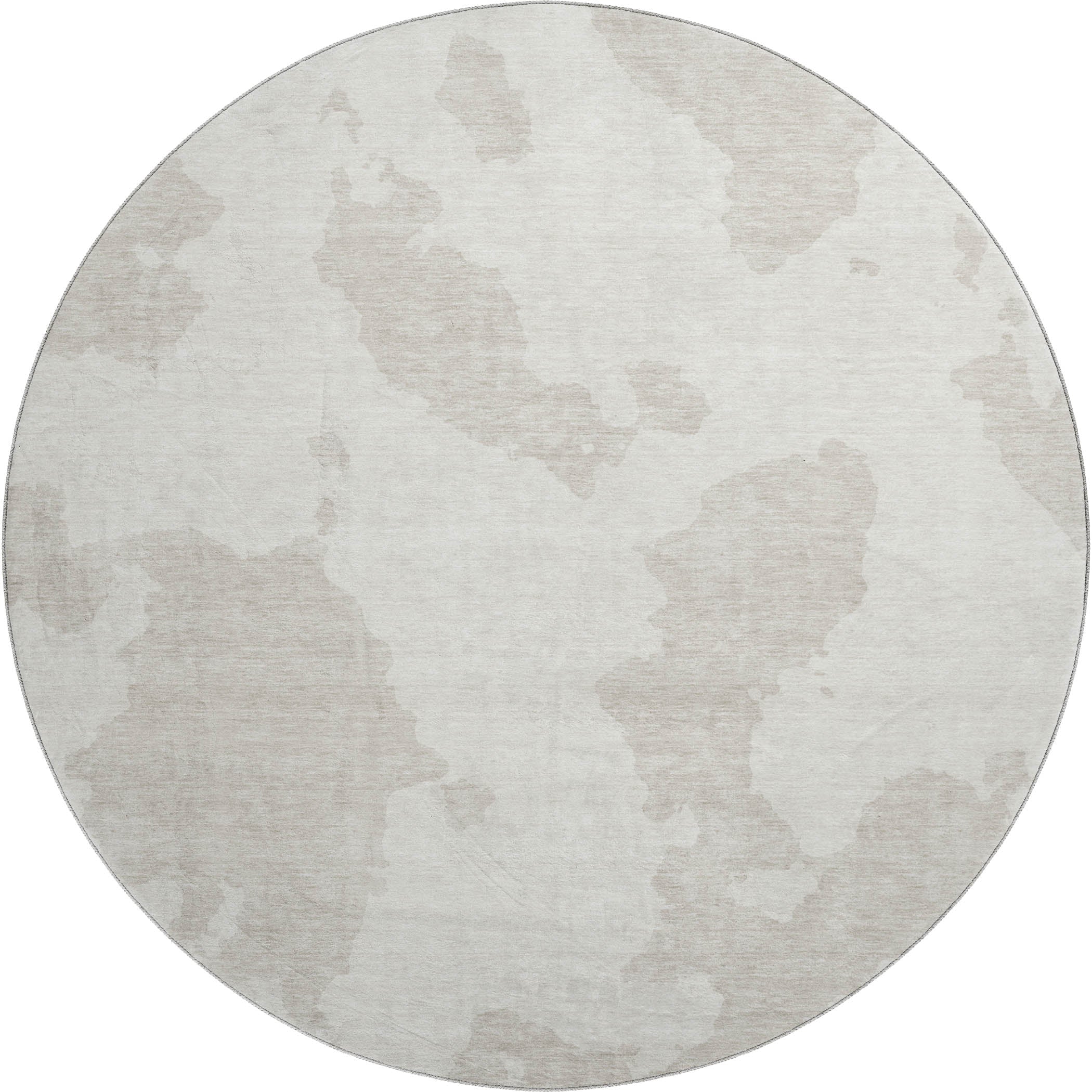 Lima Machine Washable Transitional Ivory Rug 8' x 8' #shape_Round