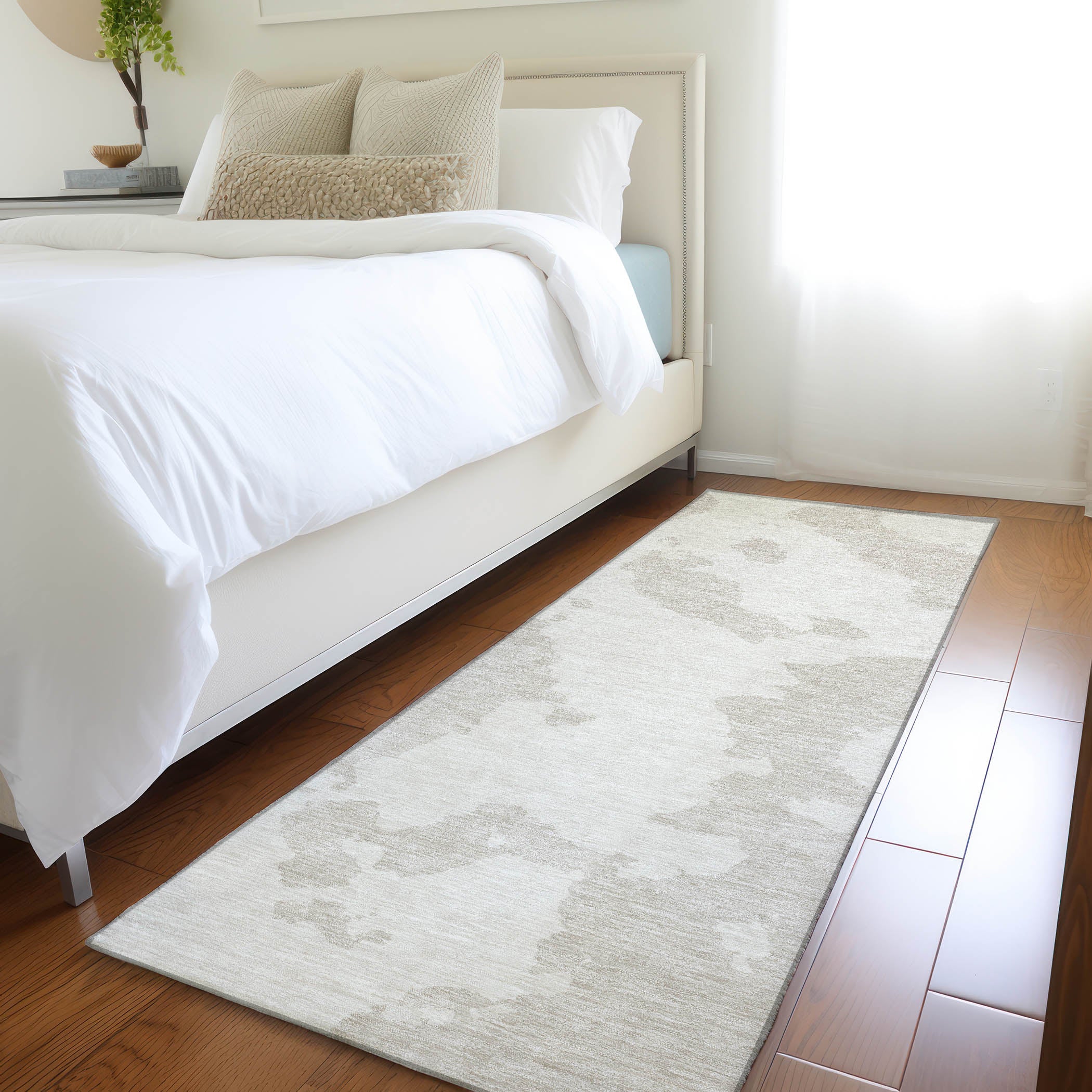 Lima Machine Washable Transitional Ivory Rug 2'3" x 7'6" #shape_Runner