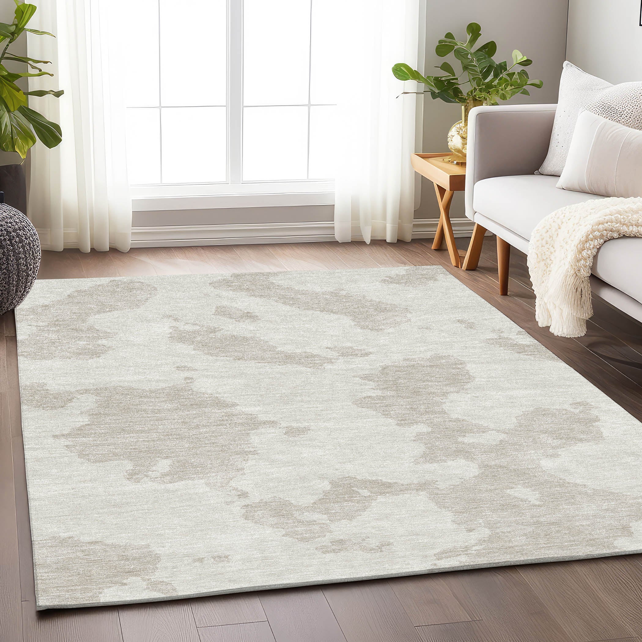 Lima Machine Washable Transitional Ivory Rug 2'6" x 3'10" #shape_Rectangle