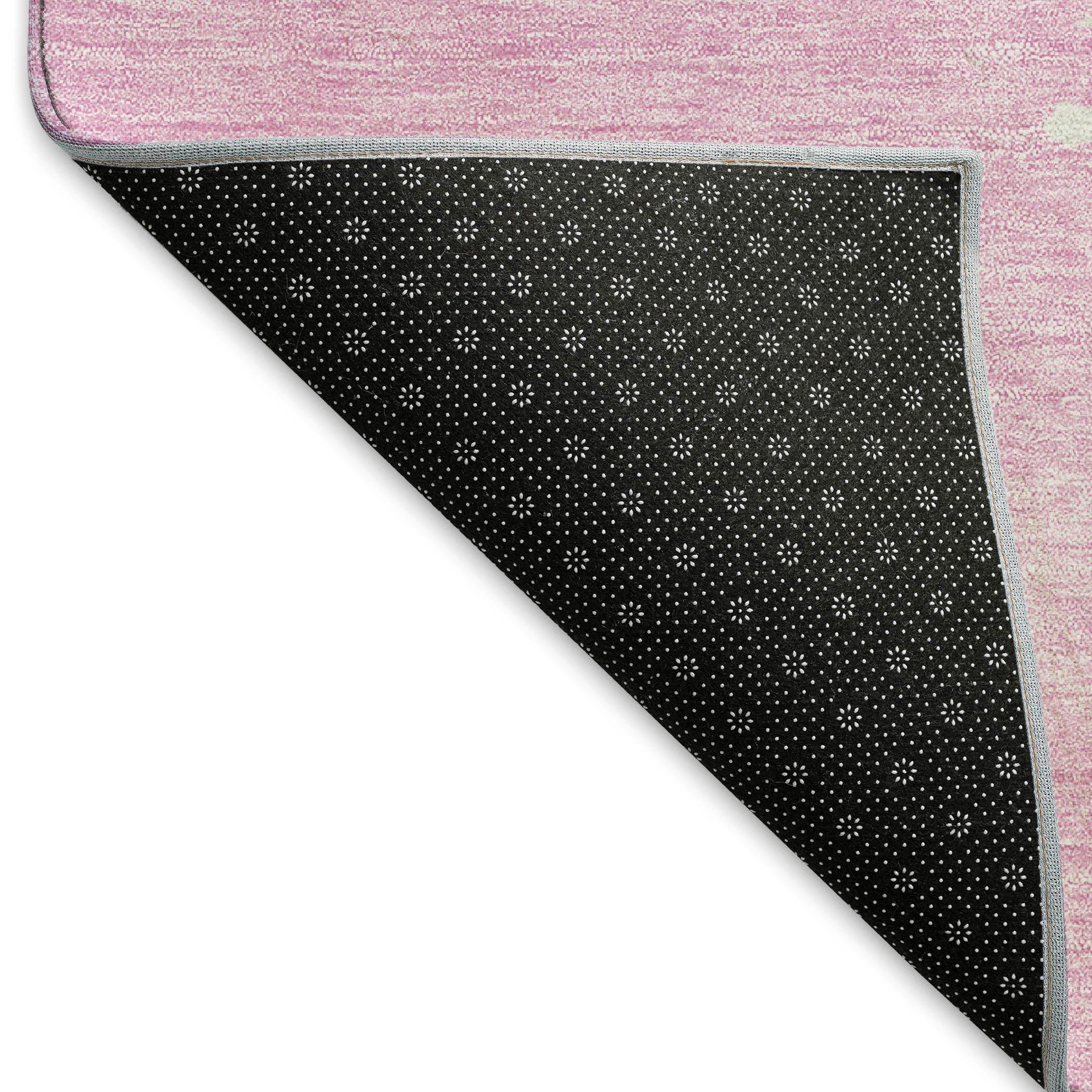 Lima Machine Washable Transitional Pink Rug 1'8" x 2'6" #shape_Rectangle