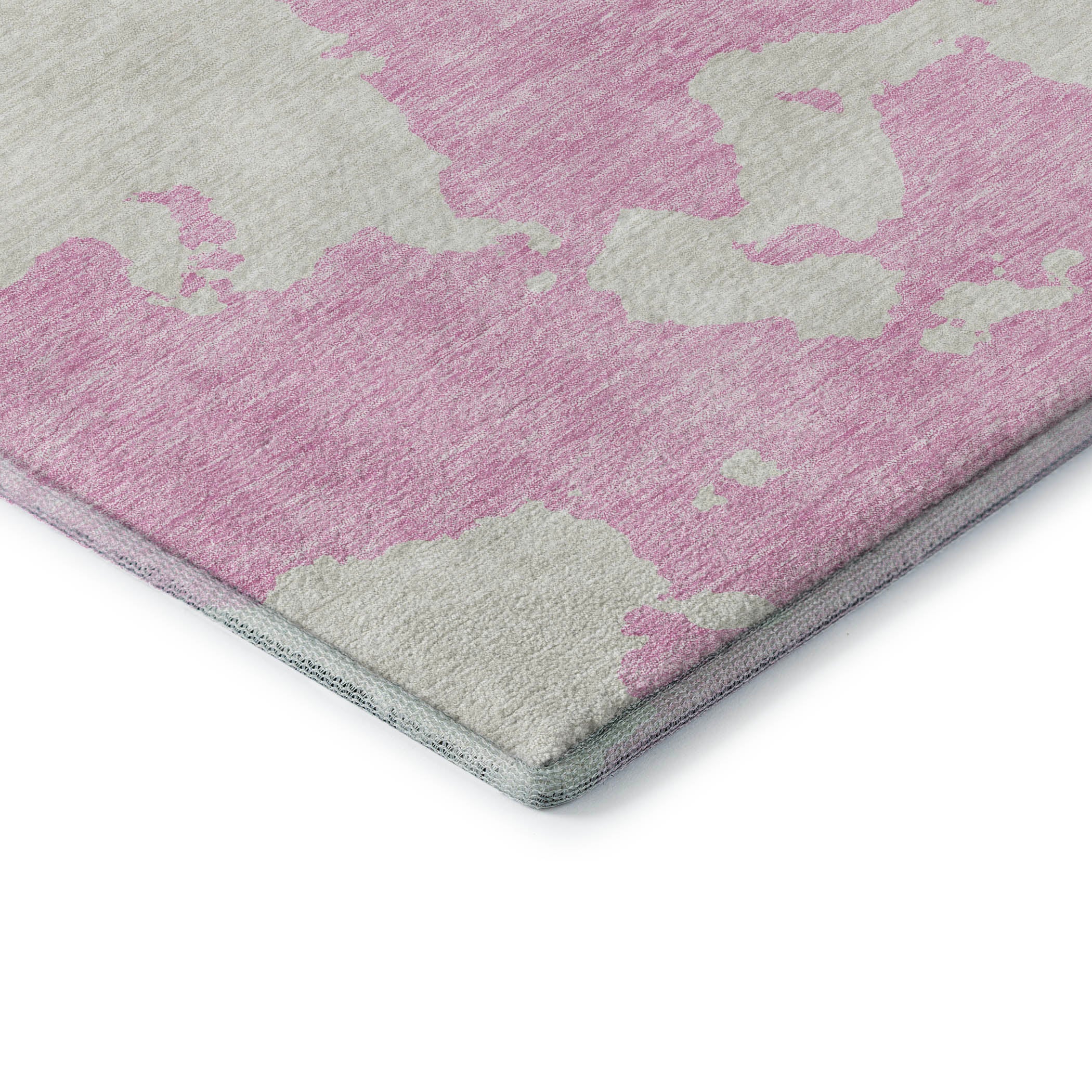Lima Machine Washable Transitional Pink Rug 1'8" x 2'6" #shape_Rectangle