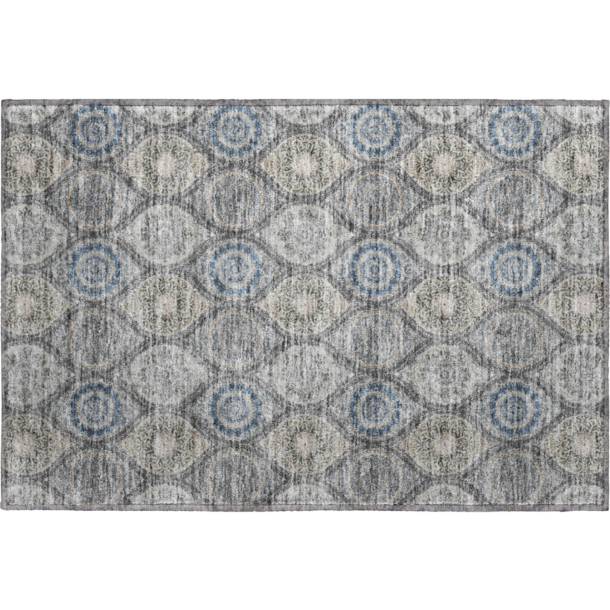 Ghent Machine Washable Transitional Gray Rug 1'8" x 2'6" #shape_Rectangle
