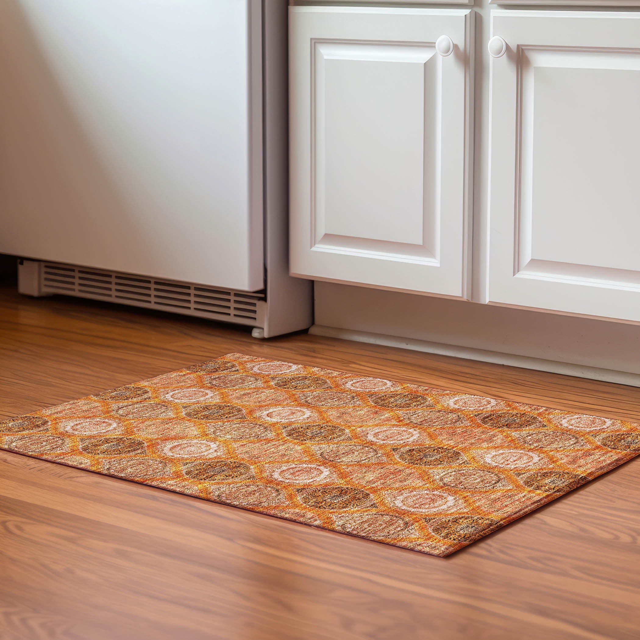 Ghent Machine Washable Transitional Orange Rug 1'8" x 2'6" #shape_Rectangle