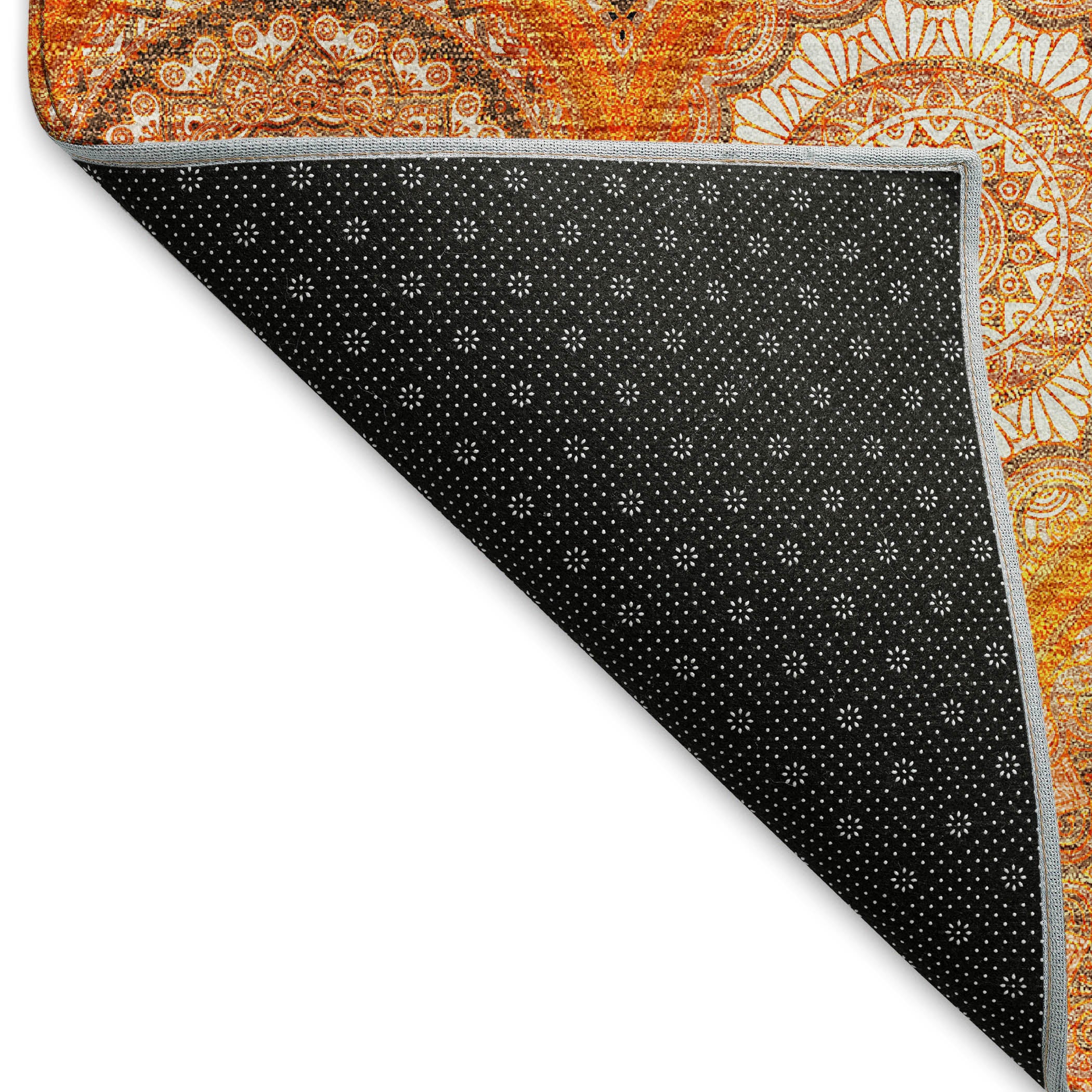 Ghent Machine Washable Transitional Orange Rug 1'8" x 2'6" #shape_Rectangle