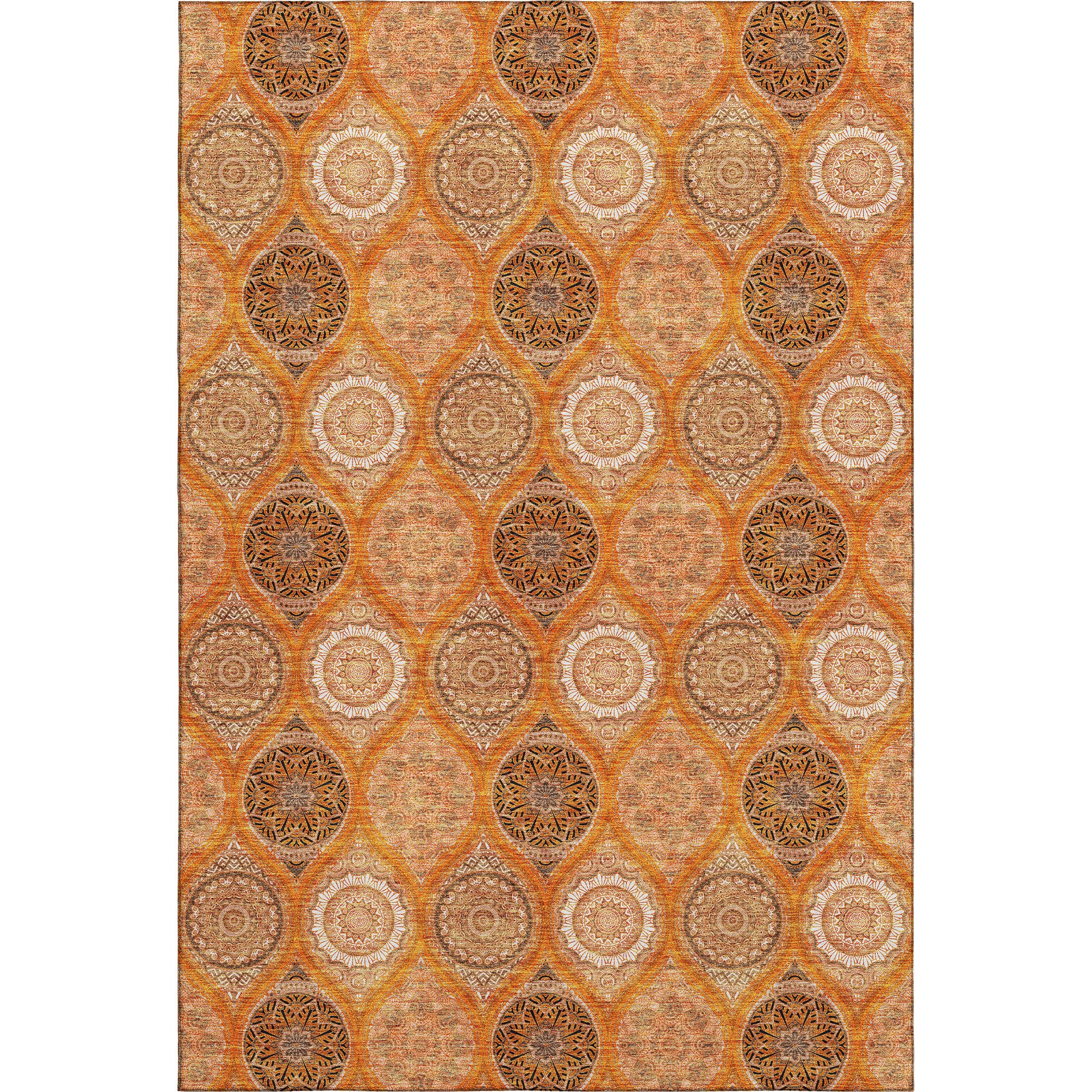 Ghent Machine Washable Transitional Orange Rug 2'6" x 3'10" #shape_Rectangle