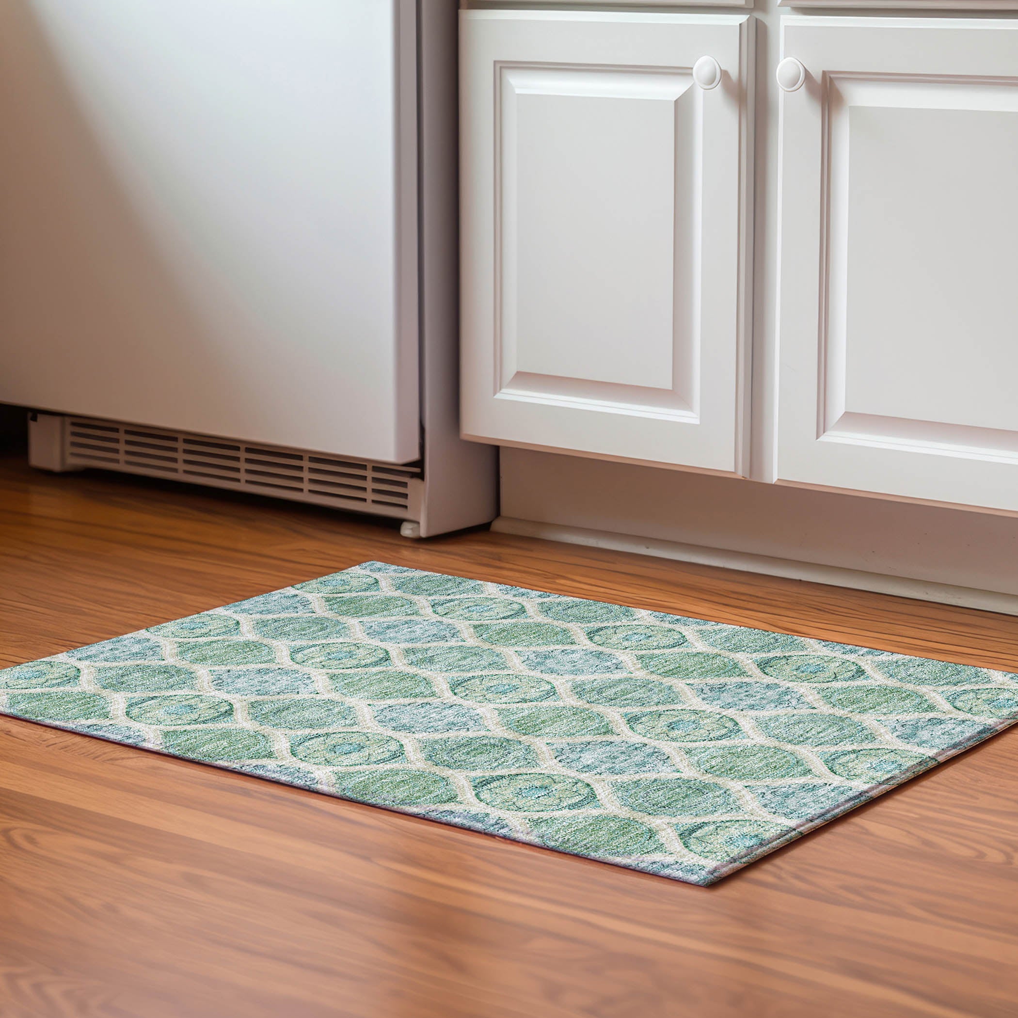 Ghent Machine Washable Transitional Sage Green Rug 1'8" x 2'6" #shape_Rectangle