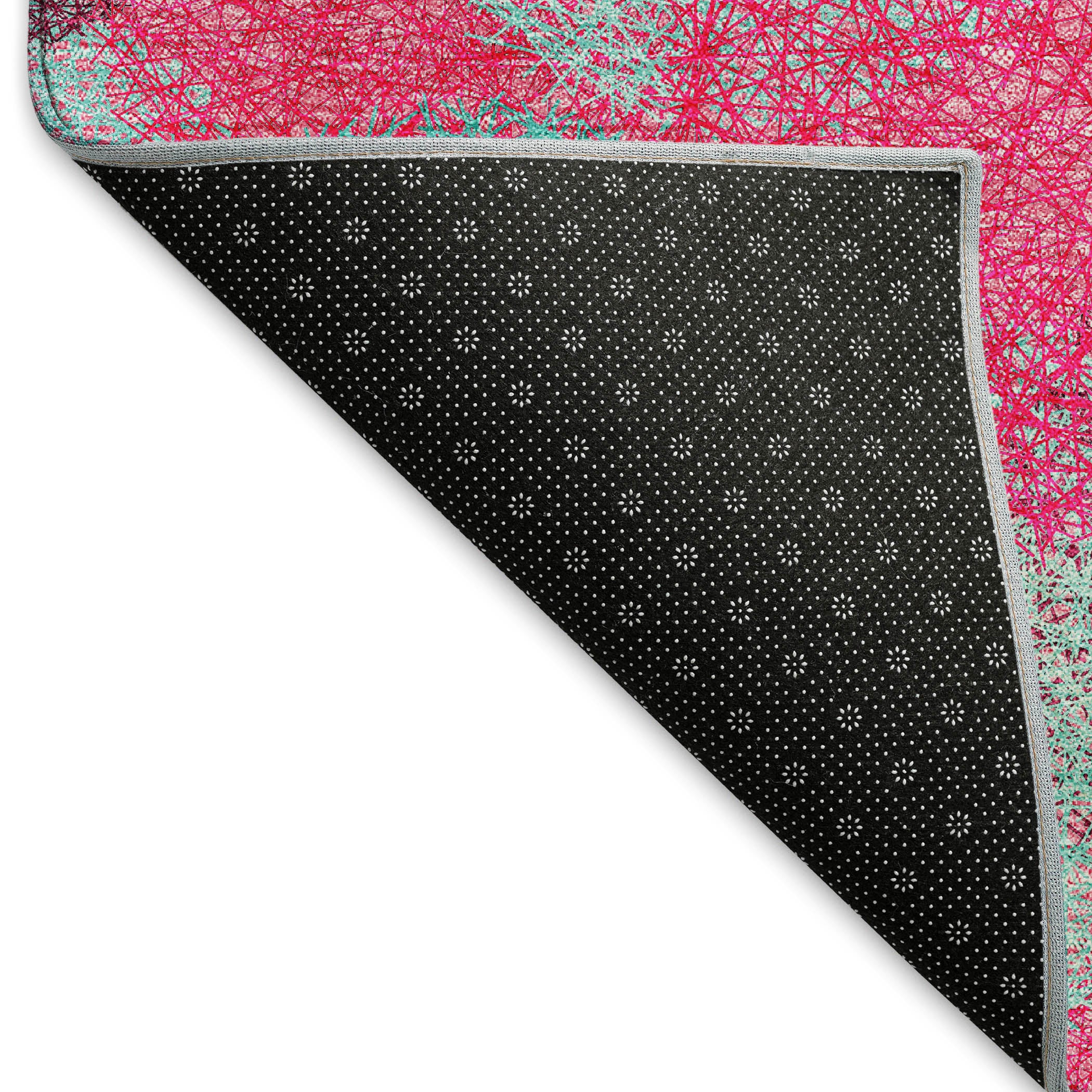 Santorini Machine Washable Transitional Pink Rug 1'8" x 2'6" #shape_Rectangle