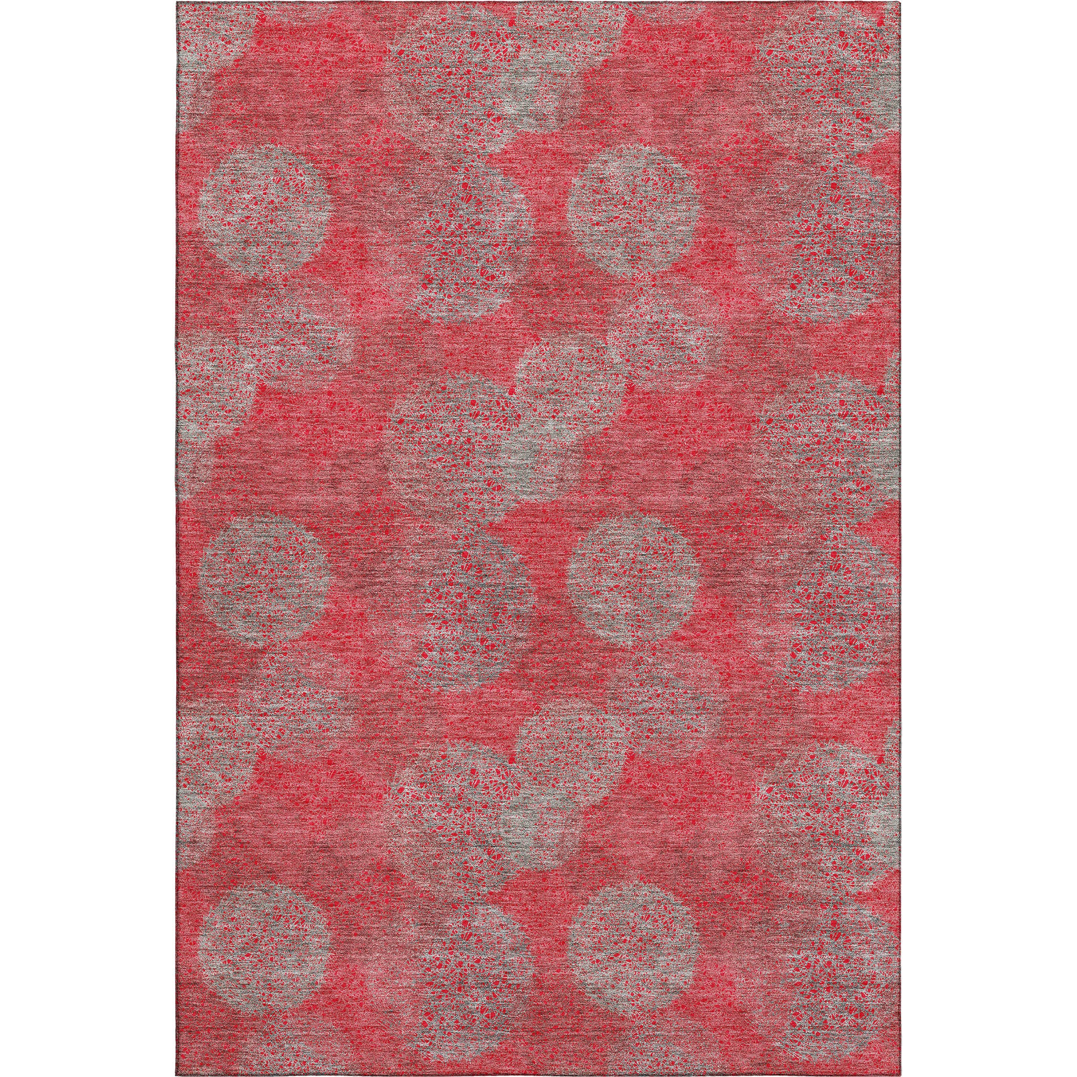 Santorini Machine Washable Transitional Red Rug 2'6" x 3'10" #shape_Rectangle