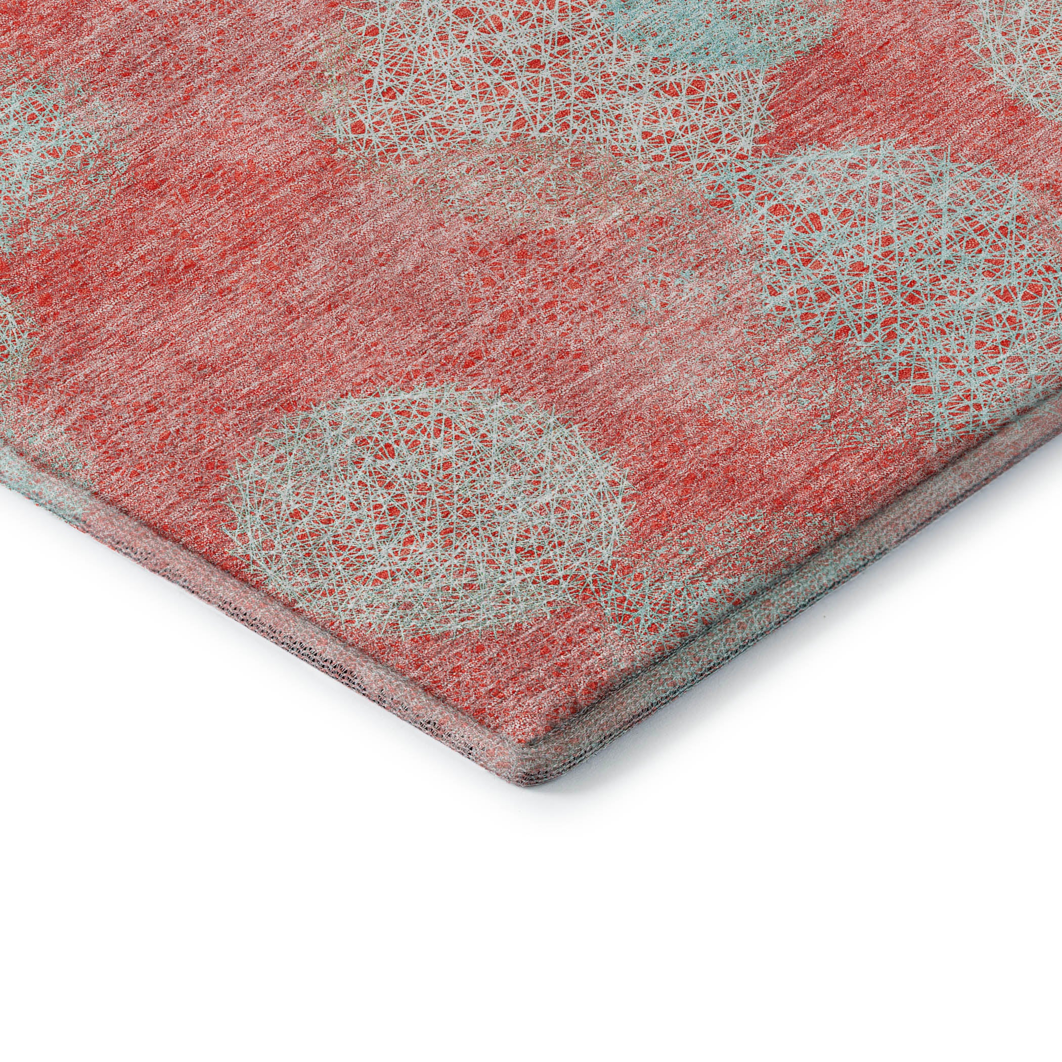 Santorini Machine Washable Transitional Salmon Orange Rug 1'8" x 2'6" #shape_Rectangle