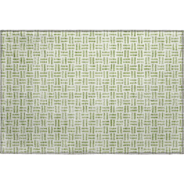 Tbilisi Machine Washable Transitional Aloe Green Rug 1'8" x 2'6"