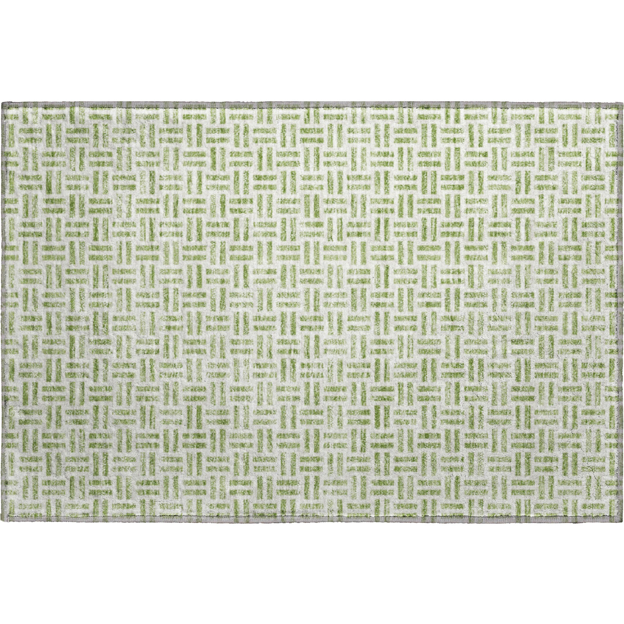 Tbilisi Machine Washable Transitional Aloe Green Rug 1'8" x 2'6" #shape_Rectangle