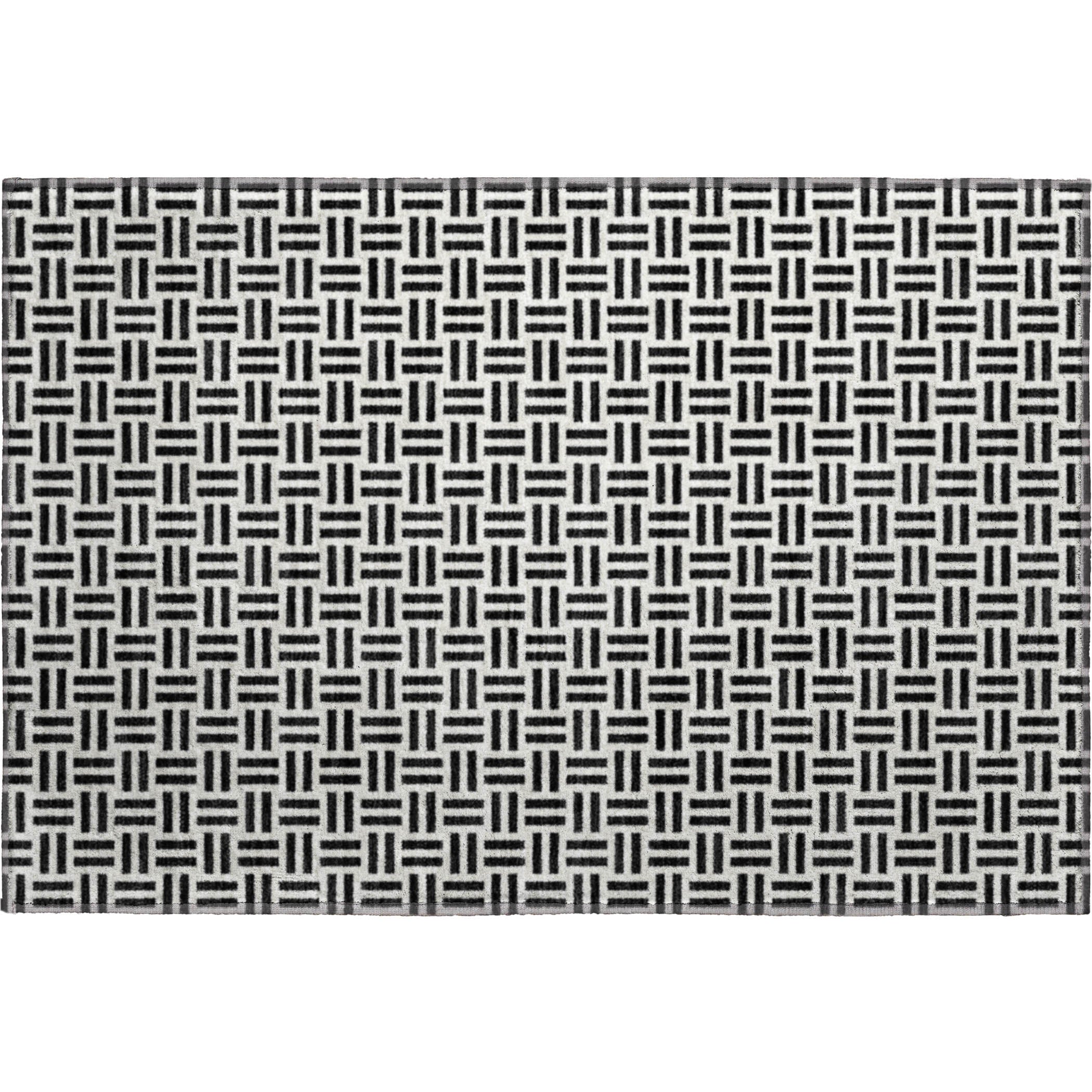 Tbilisi Machine Washable Transitional Black Rug 1'8" x 2'6" #shape_Rectangle
