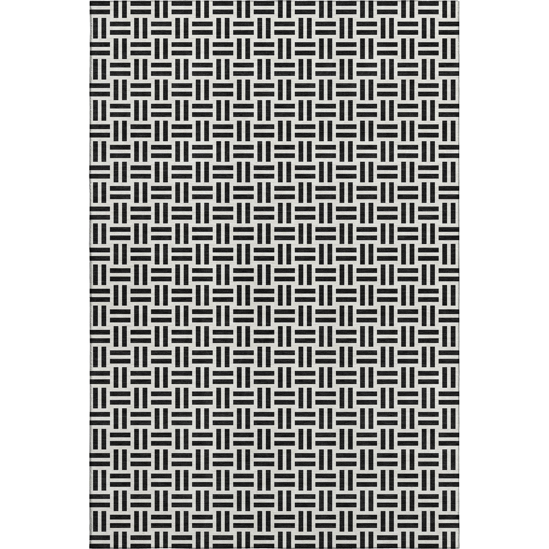 Tbilisi Machine Washable Transitional Black Rug 2'6" x 3'10" #shape_Rectangle