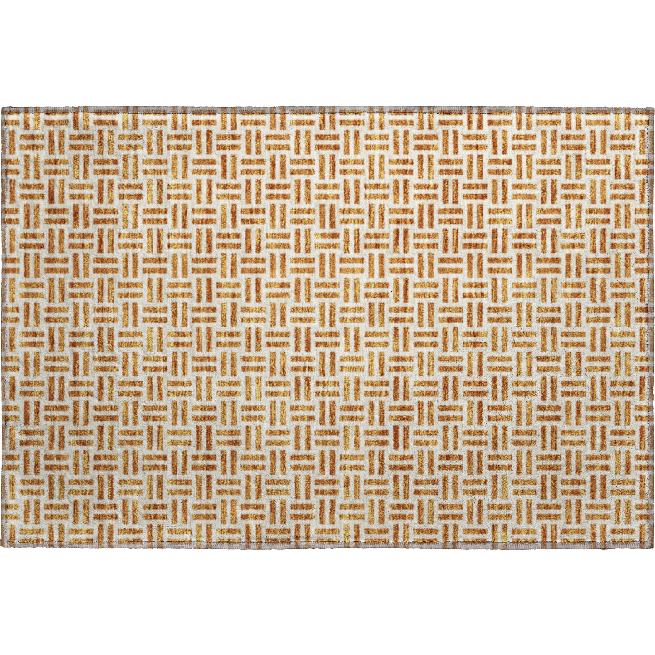 Tbilisi Machine Washable Transitional Copper Orange Rug 1'8" x 2'6" #shape_Rectangle