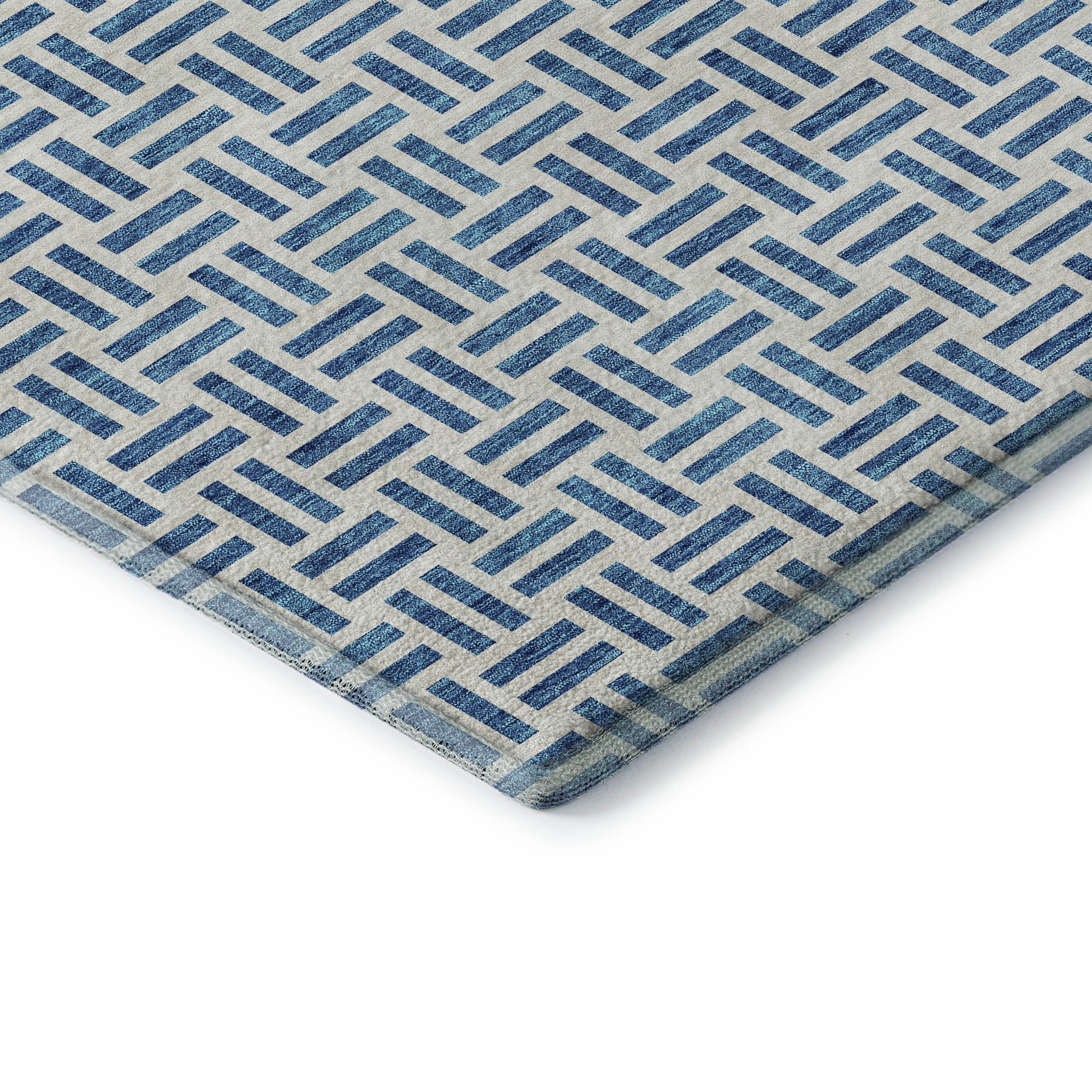 Tbilisi Machine Washable Transitional Denim Blue Rug 1'8" x 2'6" #shape_Rectangle