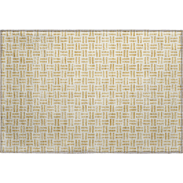 Tbilisi Machine Washable Transitional Gold Rug 1'8" x 2'6"