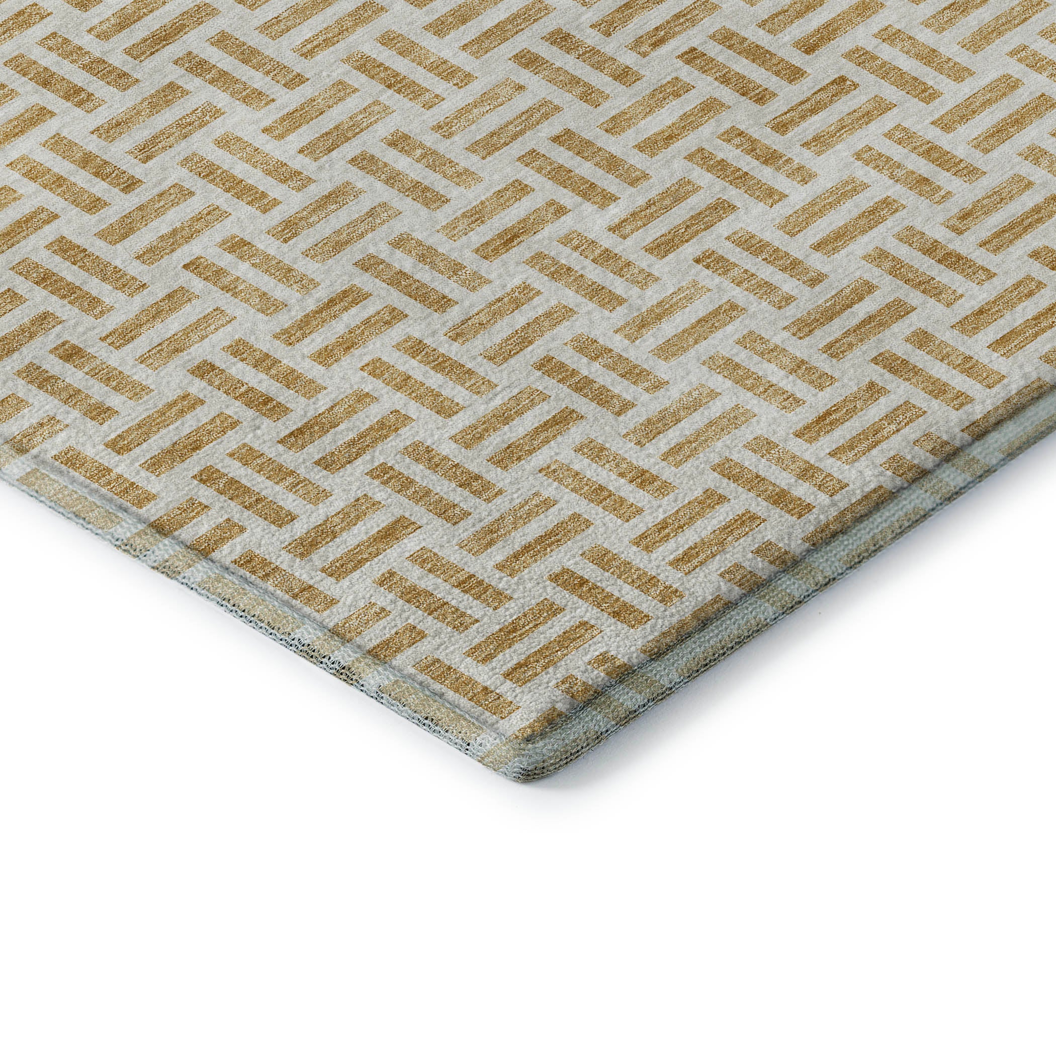 Tbilisi Machine Washable Transitional Gold Rug 1'8" x 2'6" #shape_Rectangle