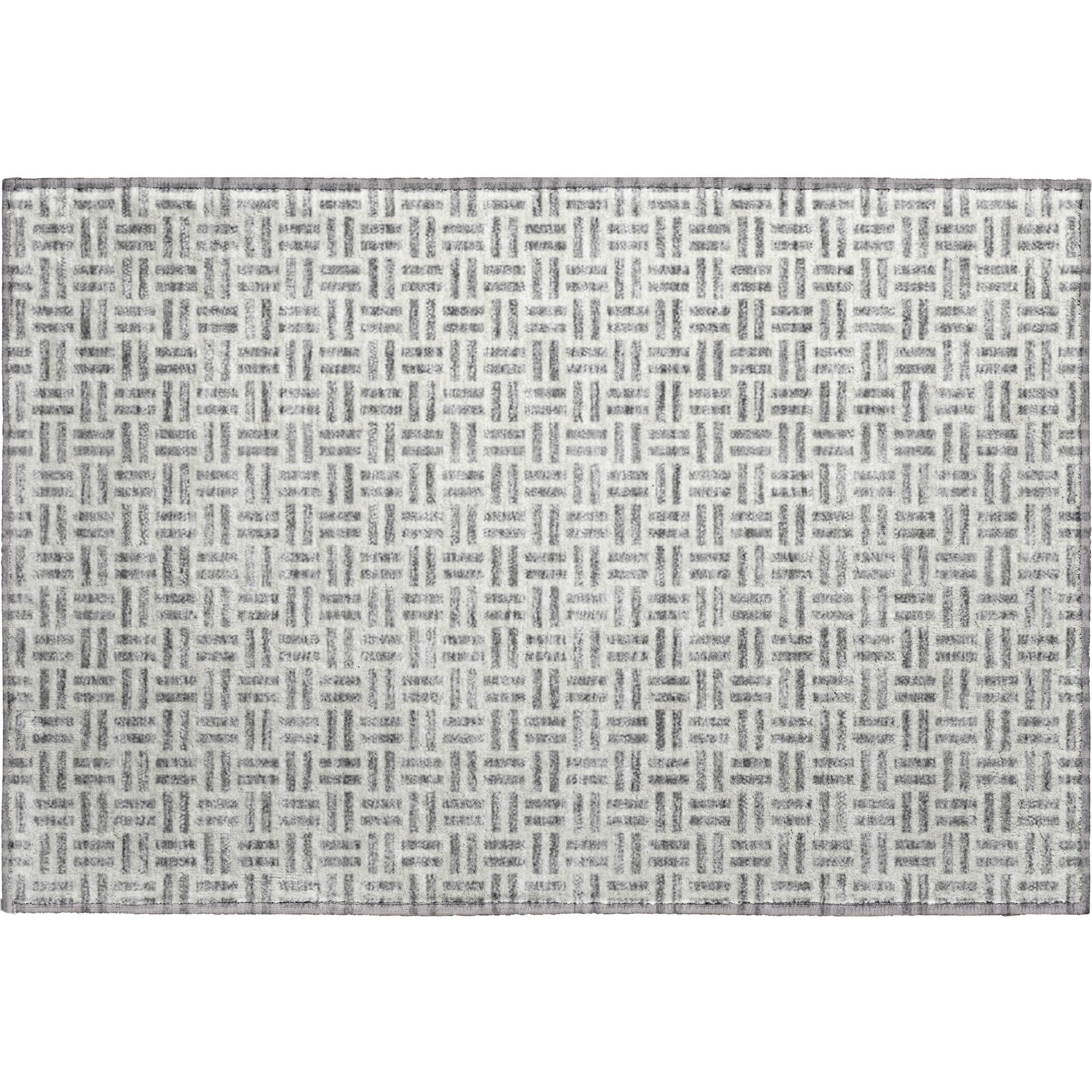 Tbilisi Machine Washable Transitional Gray Rug 1'8" x 2'6" #shape_Rectangle