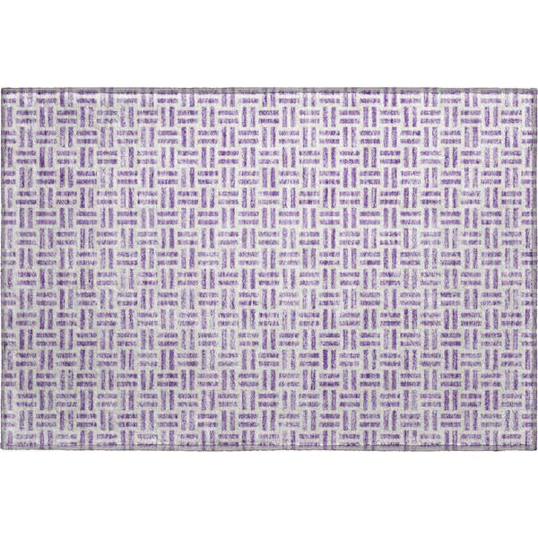 Tbilisi Machine Washable Transitional Lavender Purple Rug 1'8" x 2'6"