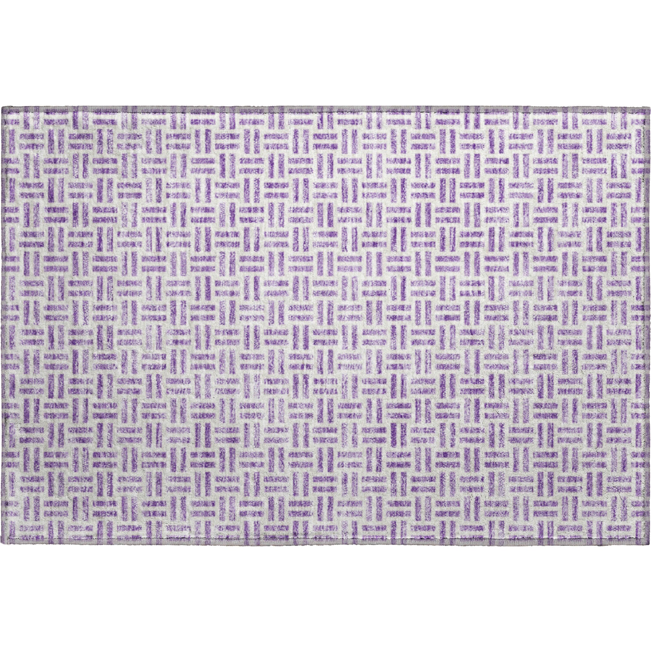 Tbilisi Machine Washable Transitional Lavender Purple Rug 1'8" x 2'6" #shape_Rectangle