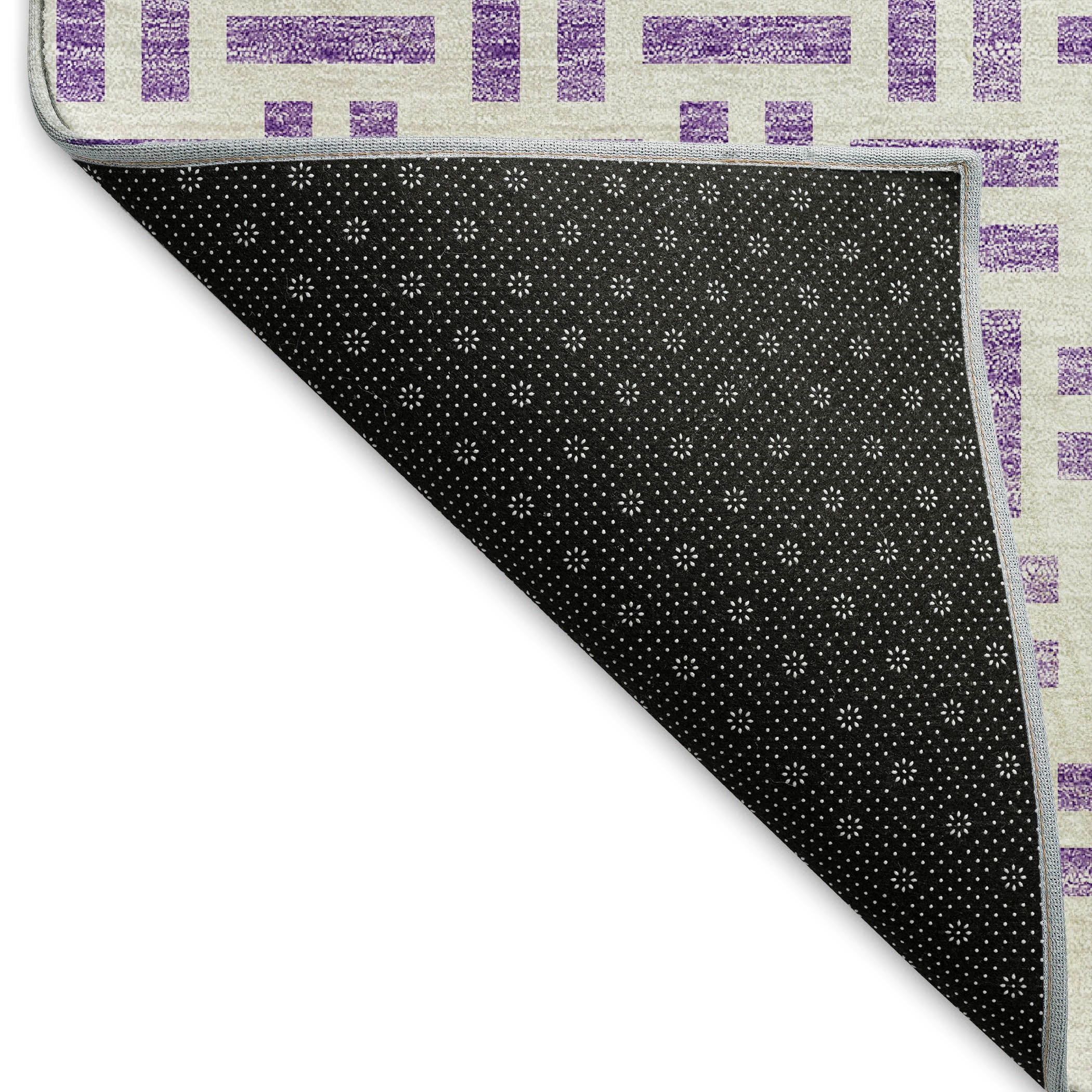 Tbilisi Machine Washable Transitional Lavender Purple Rug 1'8" x 2'6" #shape_Rectangle