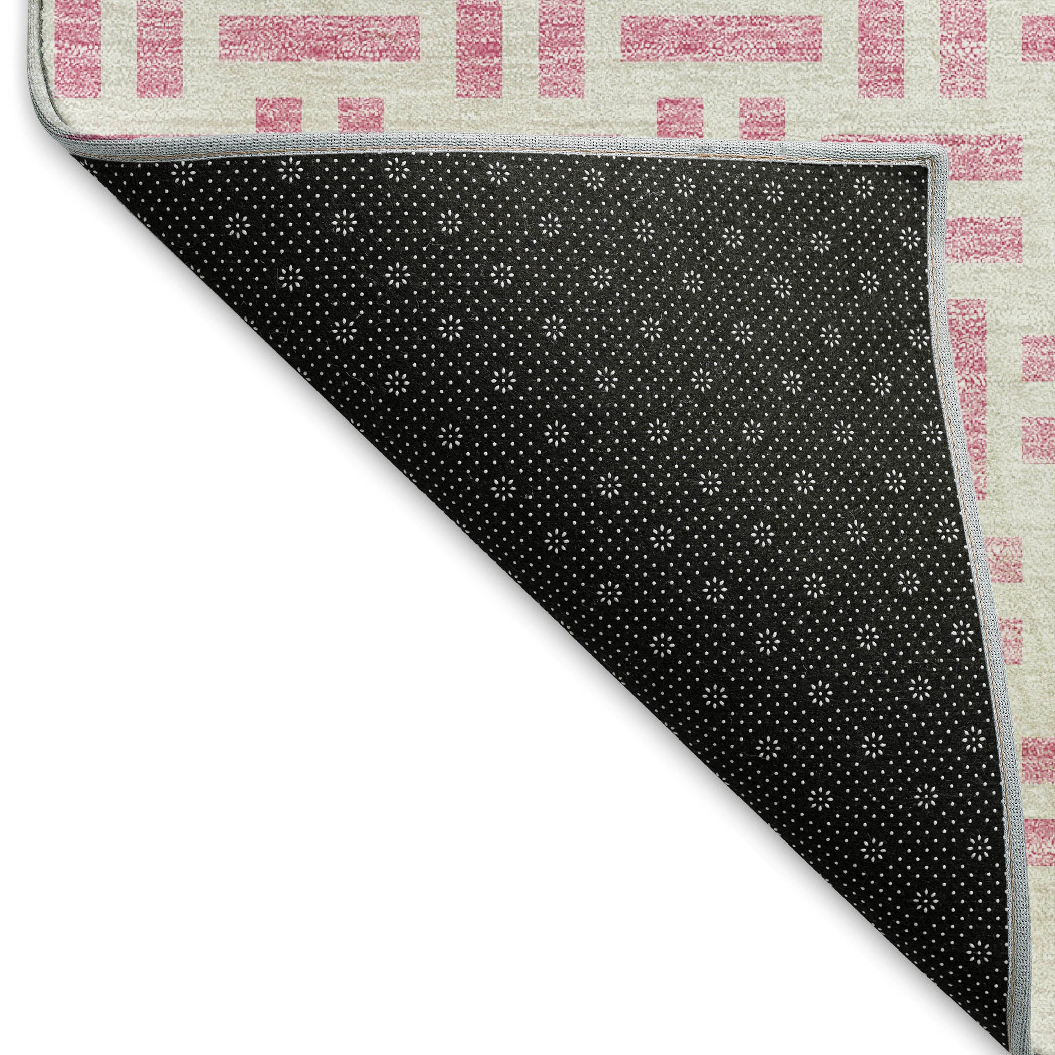 Tbilisi Machine Washable Transitional Pink Rug 1'8" x 2'6" #shape_Rectangle