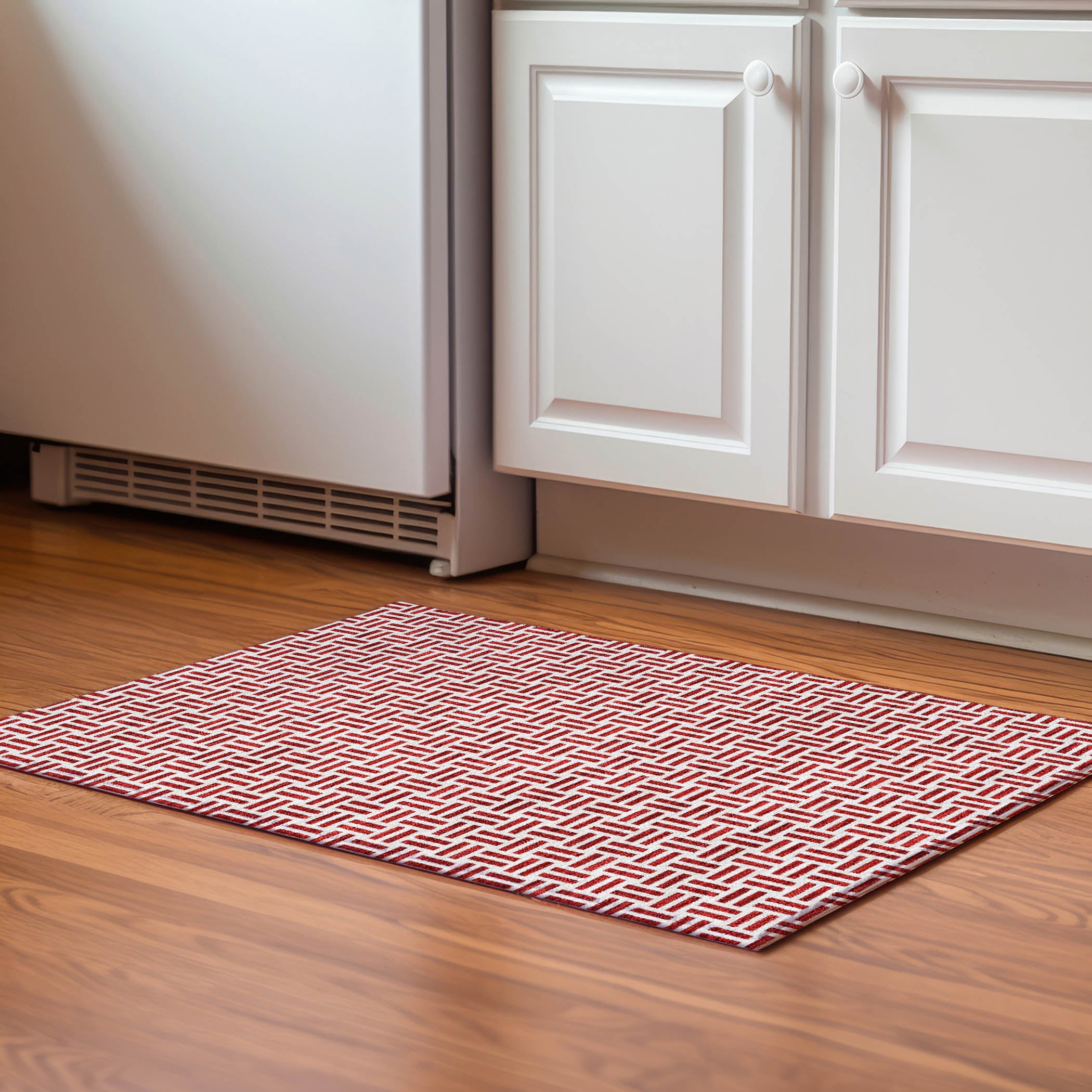 Tbilisi Machine Washable Transitional Red Rug 1'8" x 2'6" #shape_Rectangle