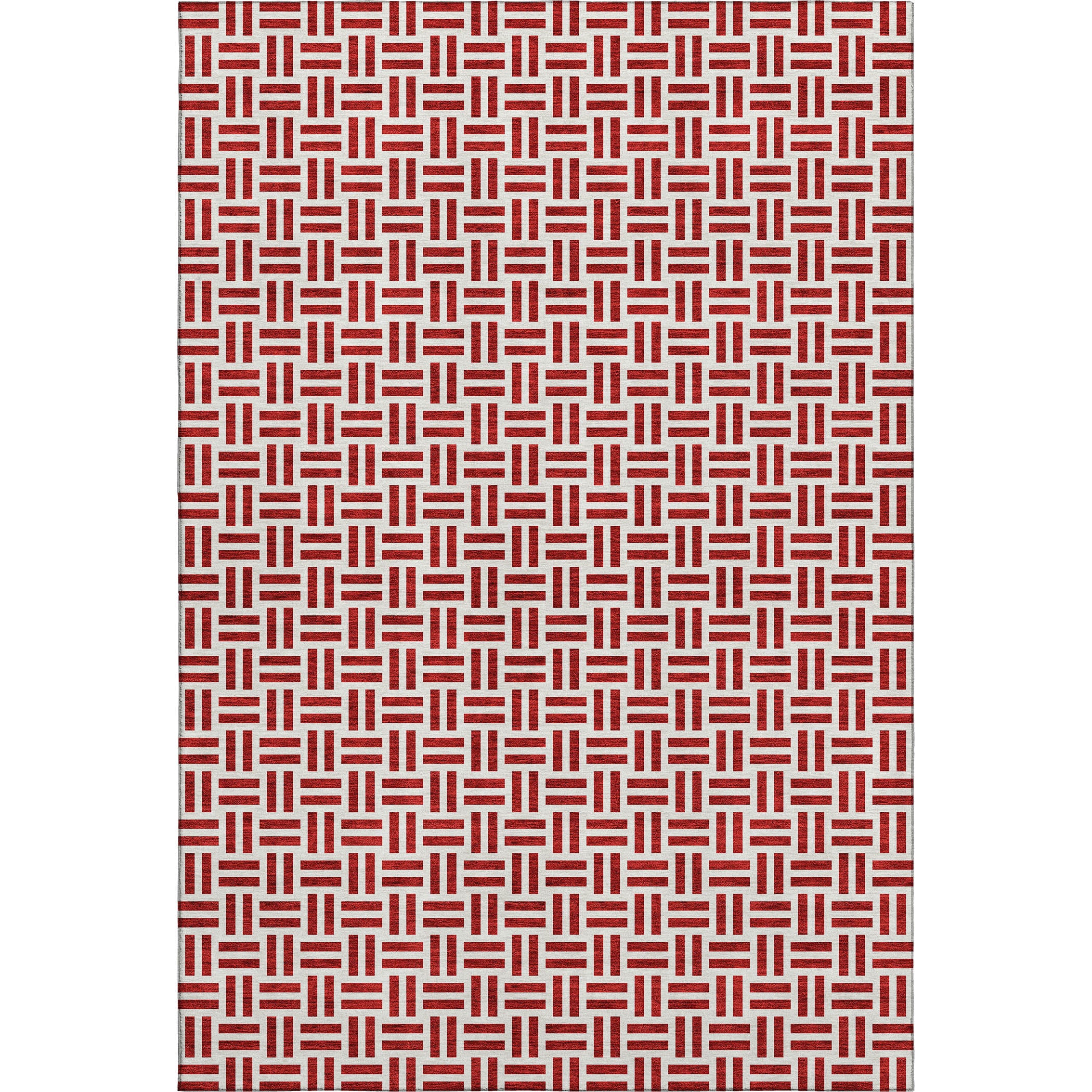 Tbilisi Machine Washable Transitional Red Rug 2'6" x 3'10" #shape_Rectangle