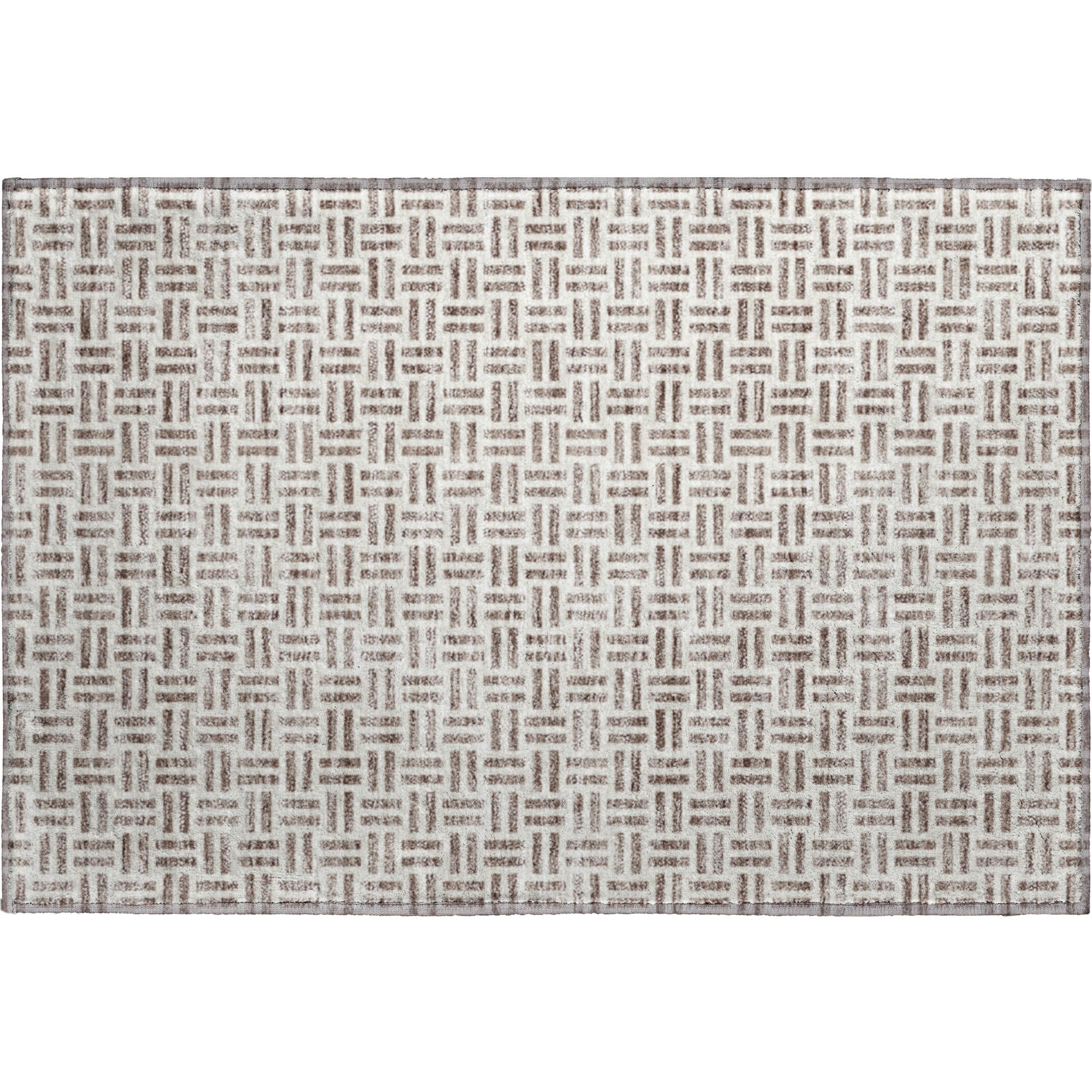 Tbilisi Machine Washable Transitional Taupe Brown Rug 1'8" x 2'6" #shape_Rectangle