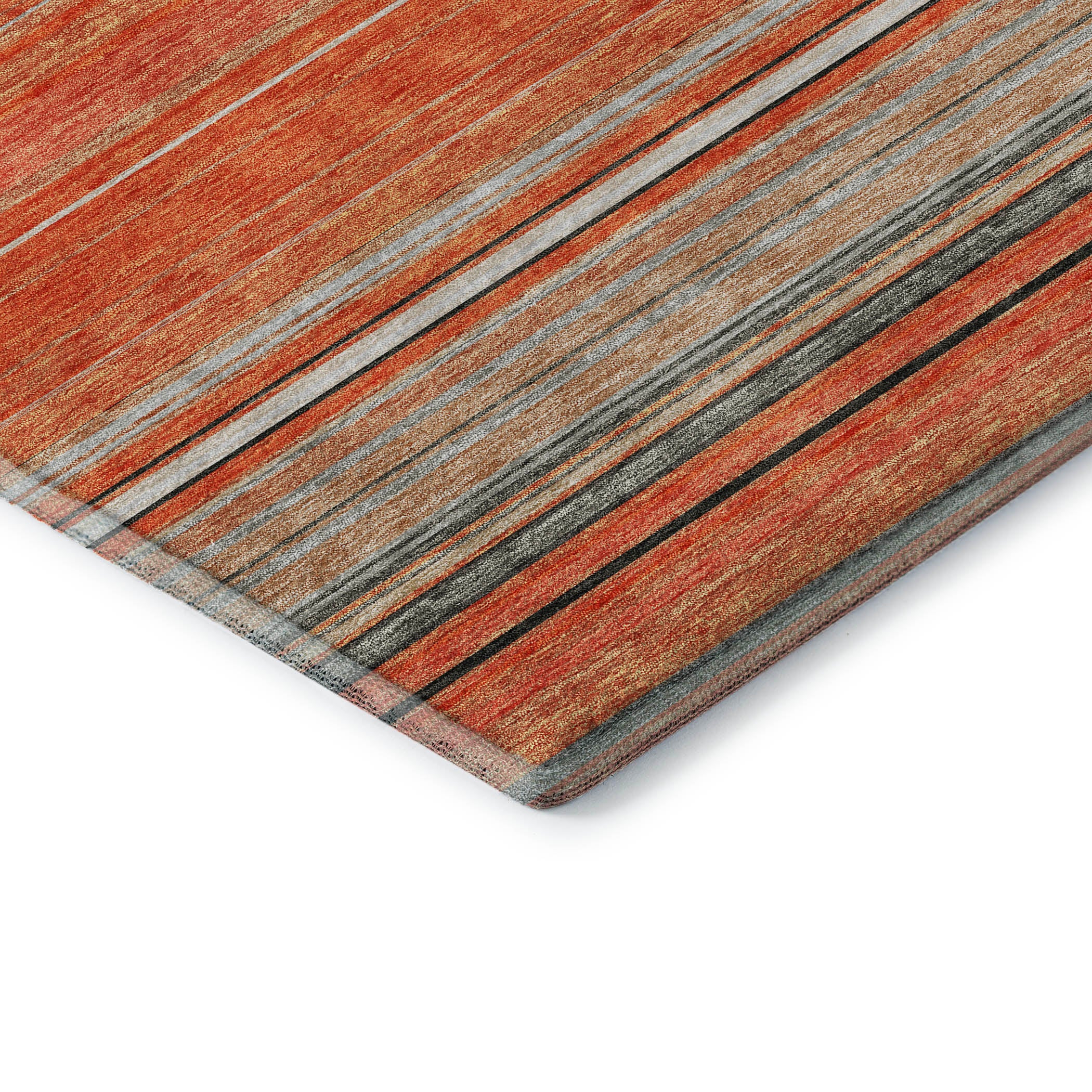 Santorini Machine Washable Transitional Coral Orange Rug 1'8" x 2'6" #shape_Rectangle