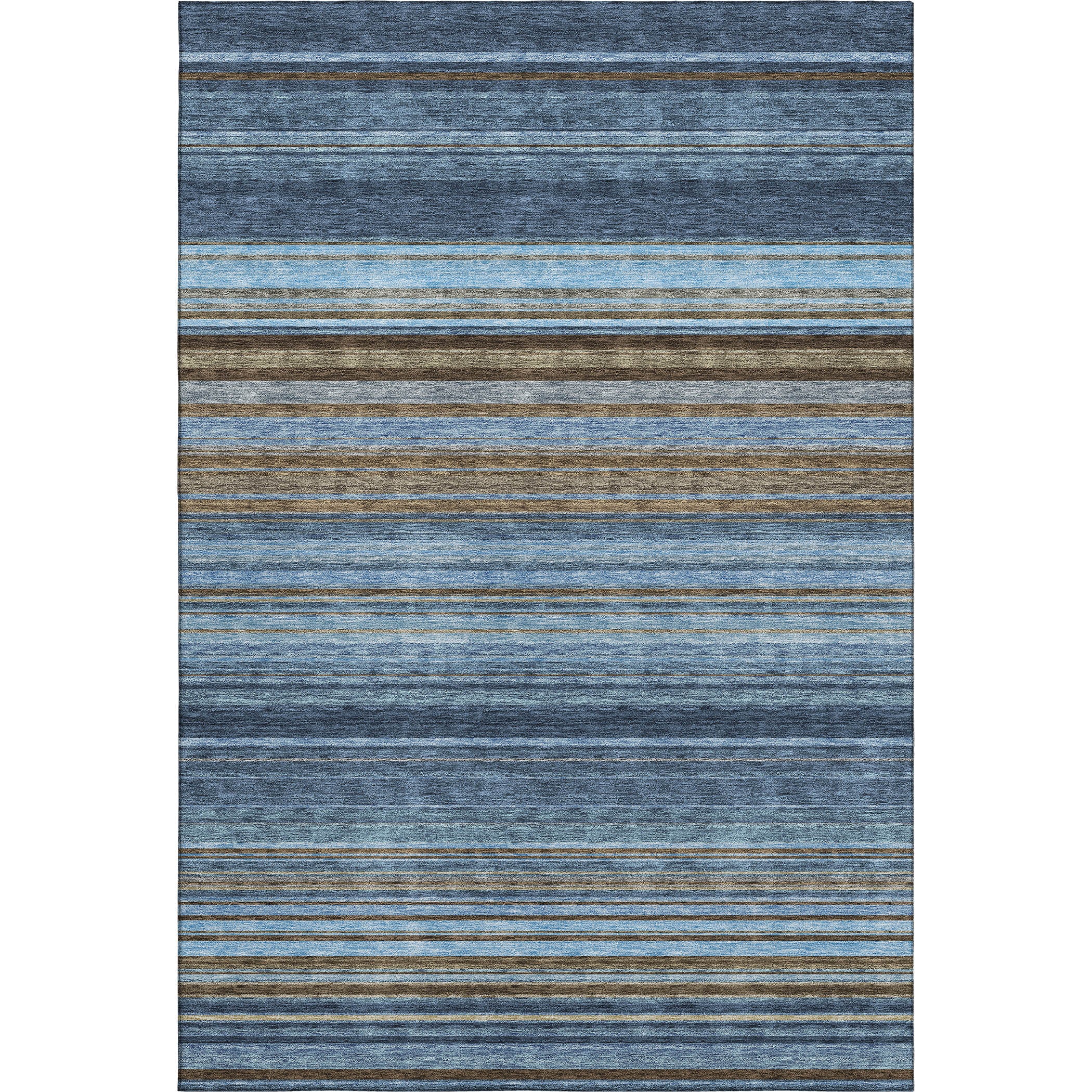 Santorini Machine Washable Transitional Navy Blue Rug 2'6" x 3'10" #shape_Rectangle