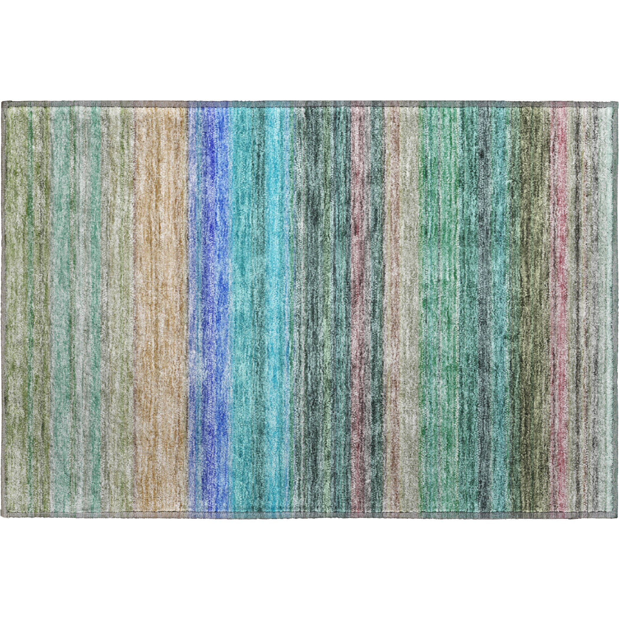 Santorini Machine Washable Transitional Sage Green Rug 1'8" x 2'6" #shape_Rectangle