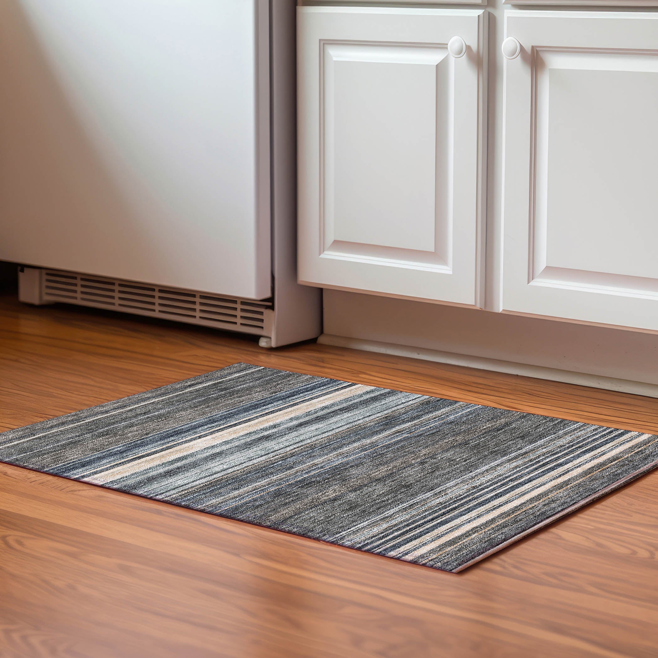 Santorini Machine Washable Transitional Taupe Brown Rug 1'8" x 2'6" #shape_Rectangle