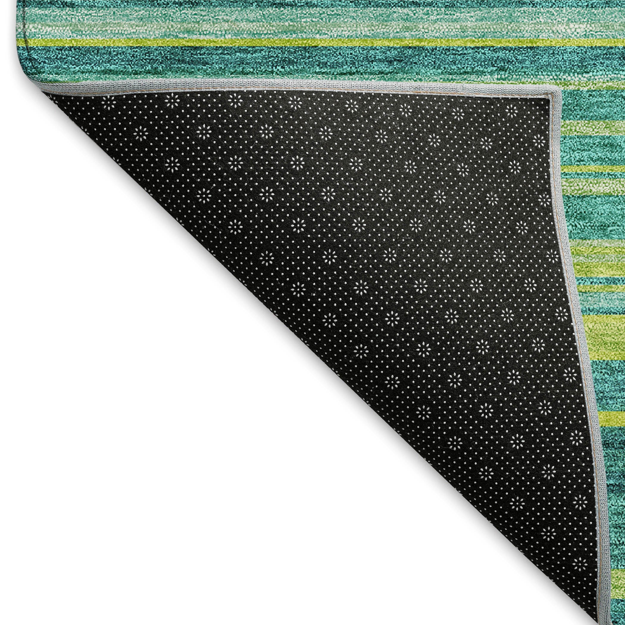 Santorini Machine Washable Transitional Teal Rug 1'8" x 2'6" #shape_Rectangle