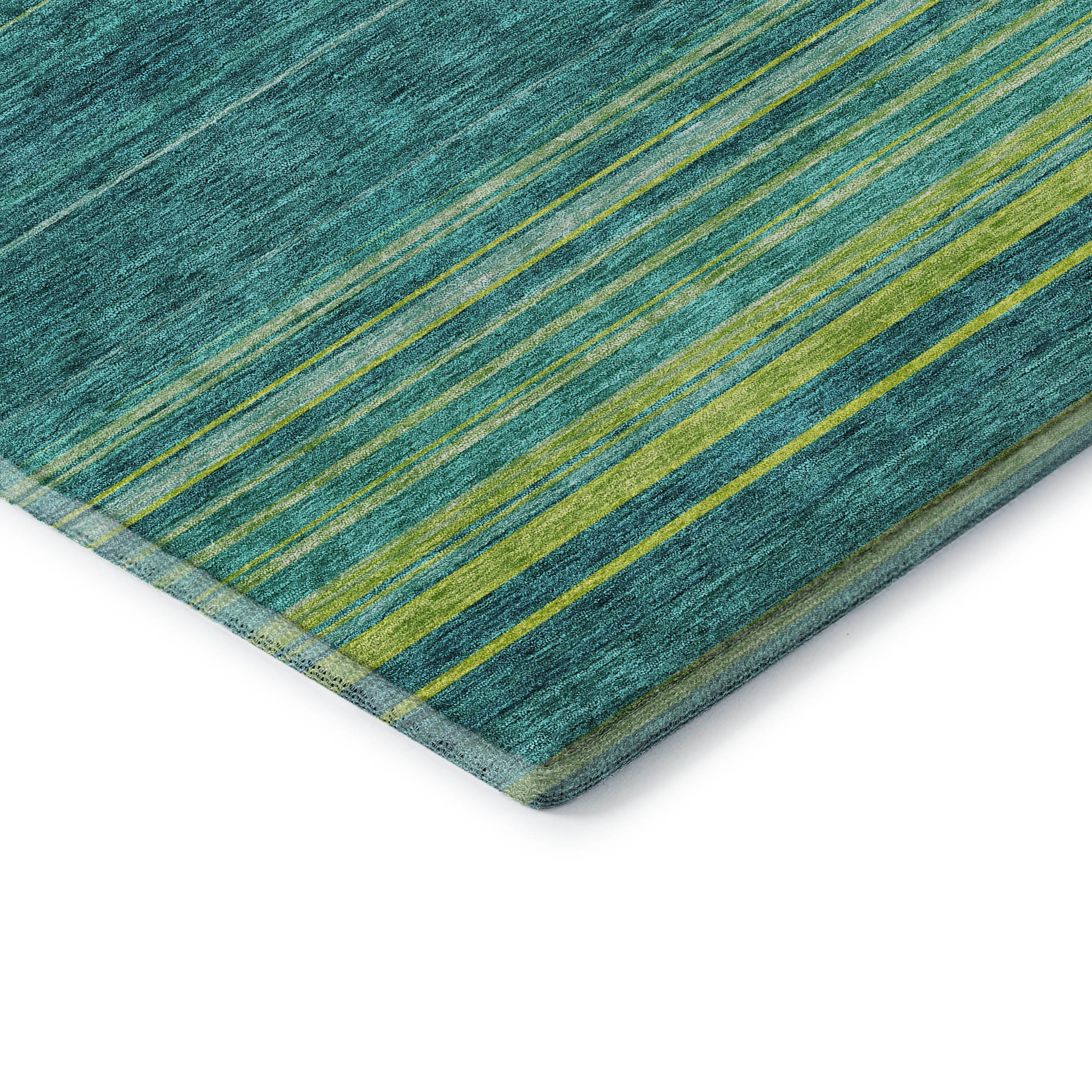 Santorini Machine Washable Transitional Teal Rug 1'8" x 2'6" #shape_Rectangle