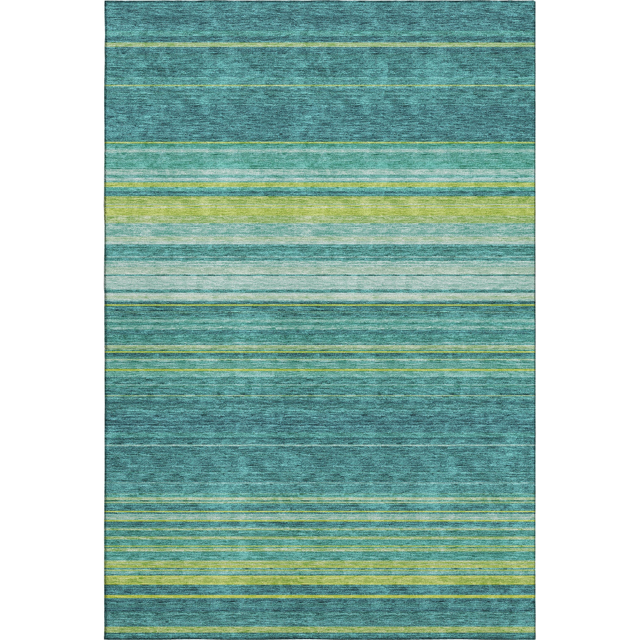 Santorini Machine Washable Transitional Teal Rug 2'6" x 3'10" #shape_Rectangle